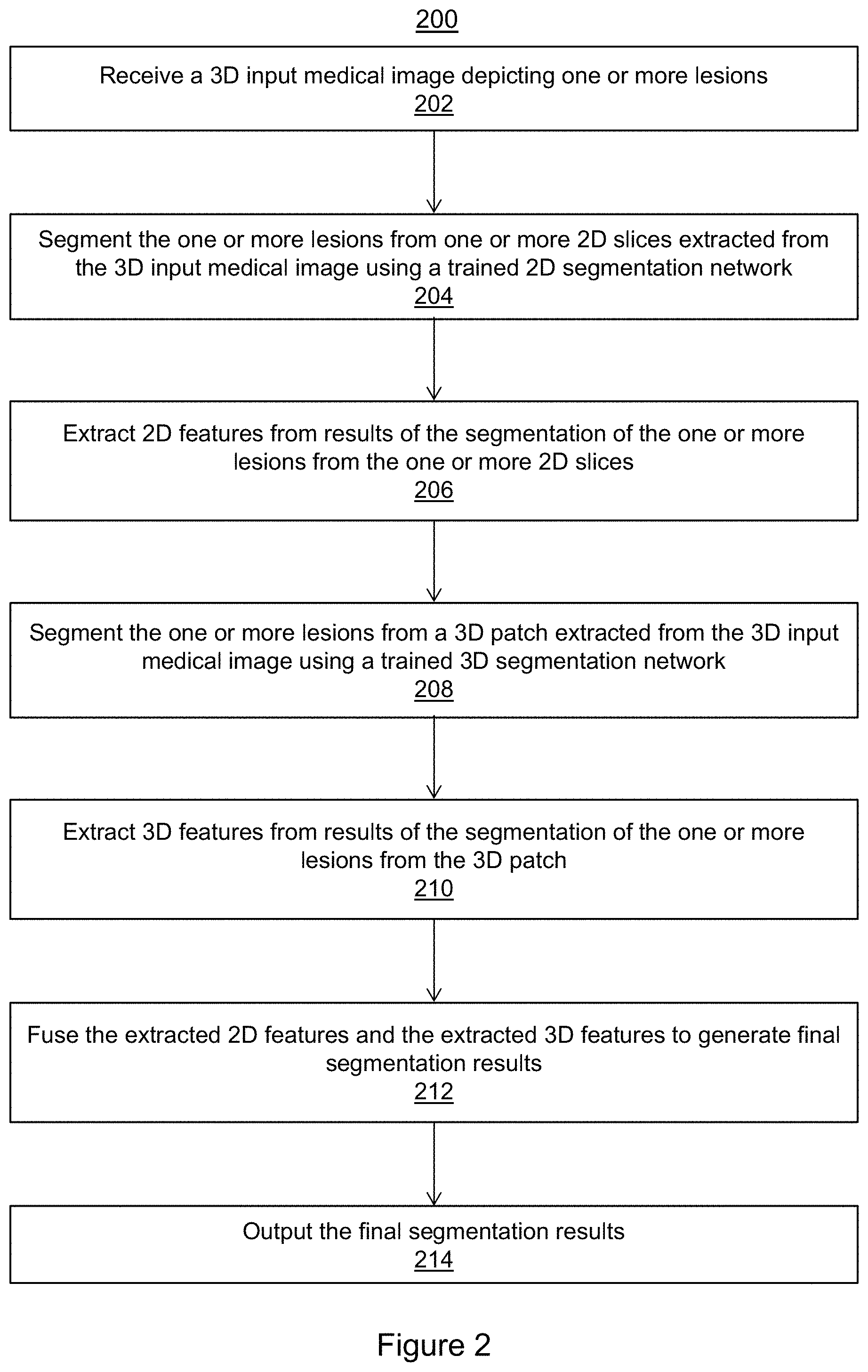 Patent US11776128 Figure 2 – Automatic detection of lesions in medical images using 2D and 3D deep learning networks