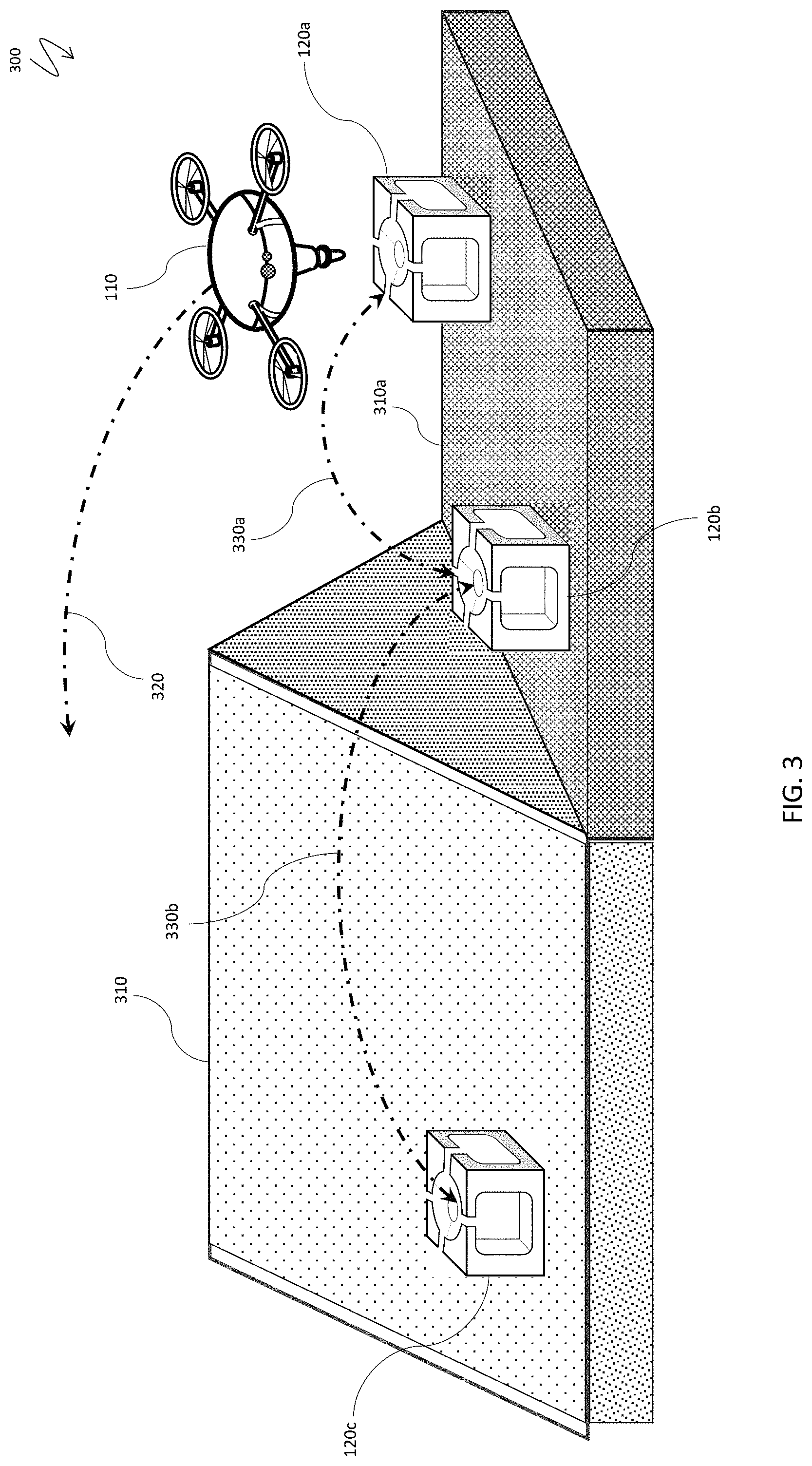 Patent US11776136 Figure 3 – Mobile security camera with multiple landing locations