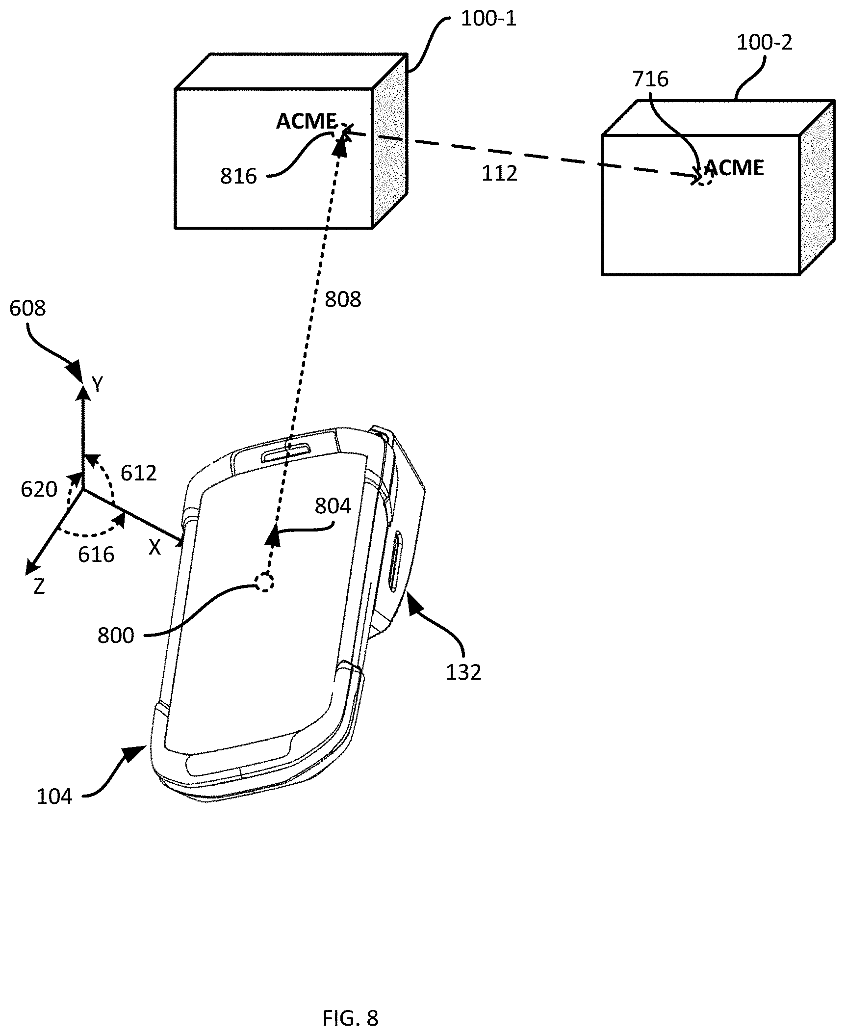 Patent US11776153 Figure 8 – Method, system and apparatus for mobile dimensioning