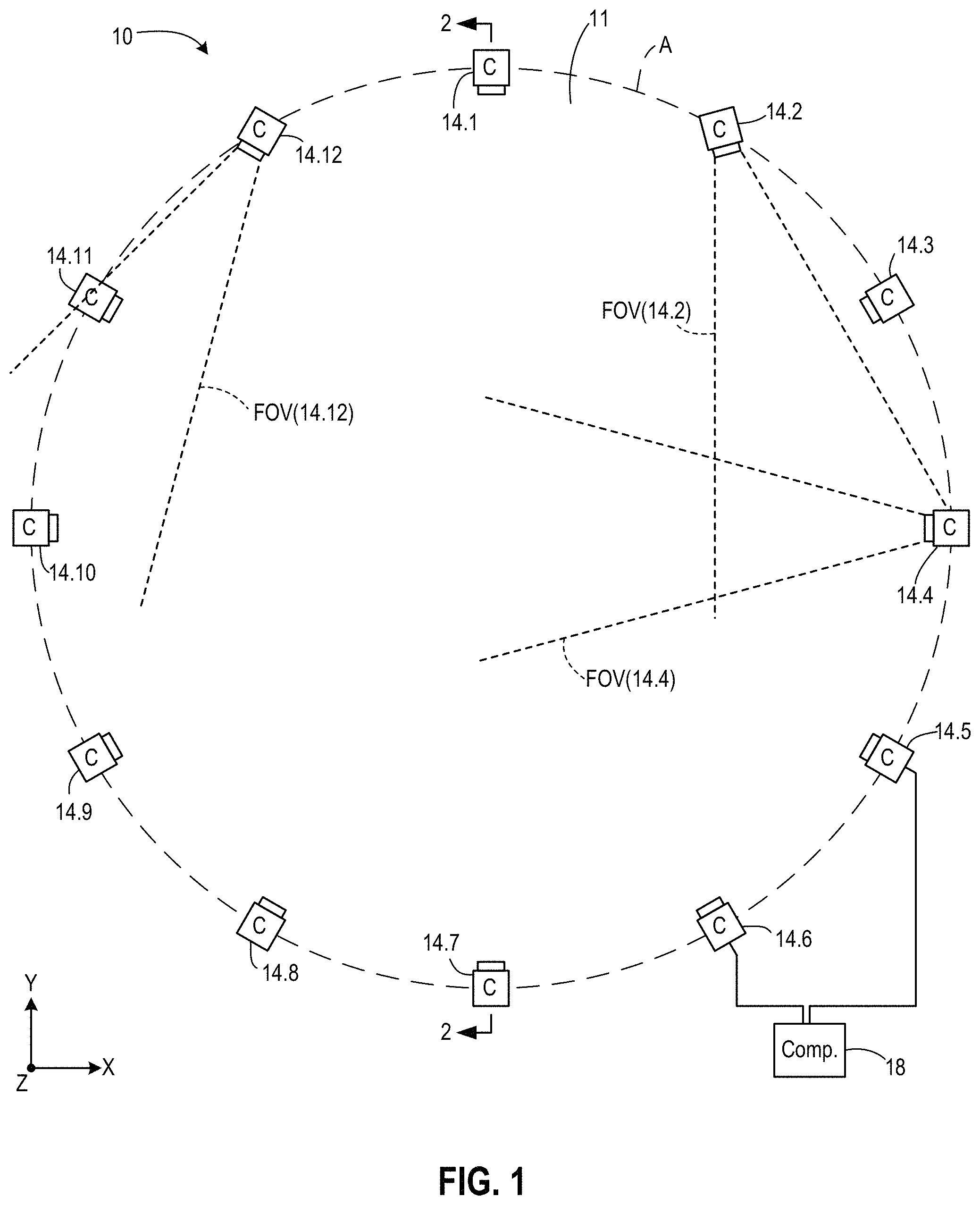 Patent US11776158 Figure 1 – Detecting target objects in a 3D space