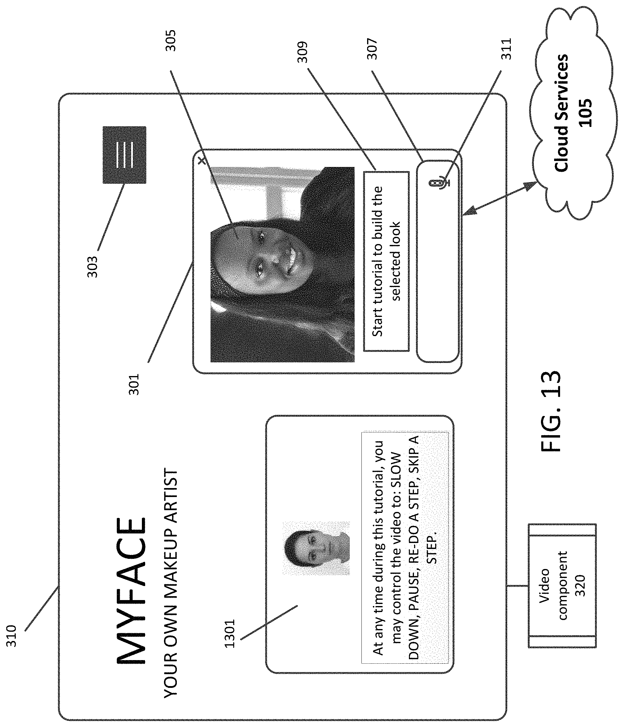 Patent US11776187 Figure 13 – Digital makeup artist