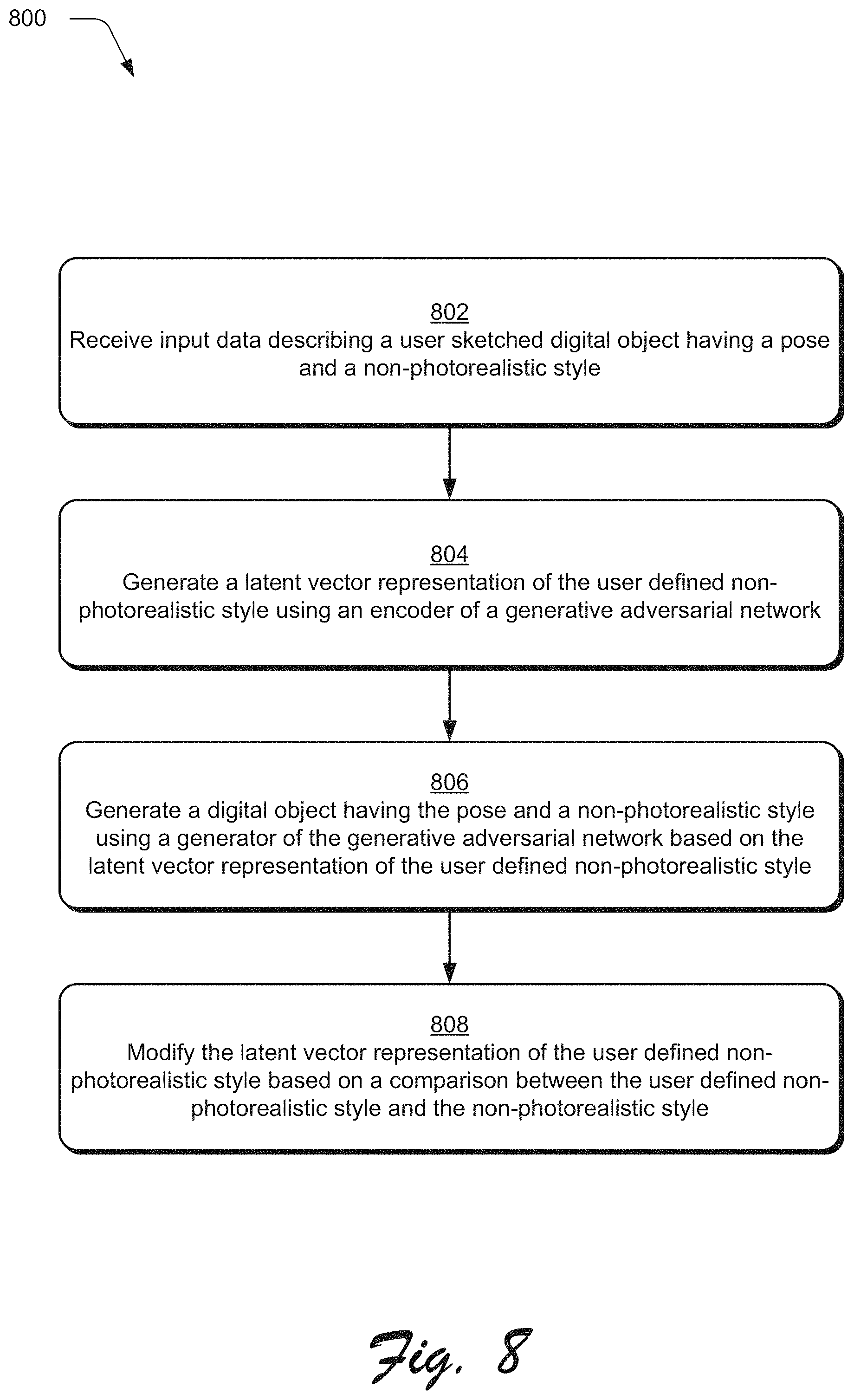 Patent US11776189 Figure 13 – Systems for generating digital objects to animate sketches
