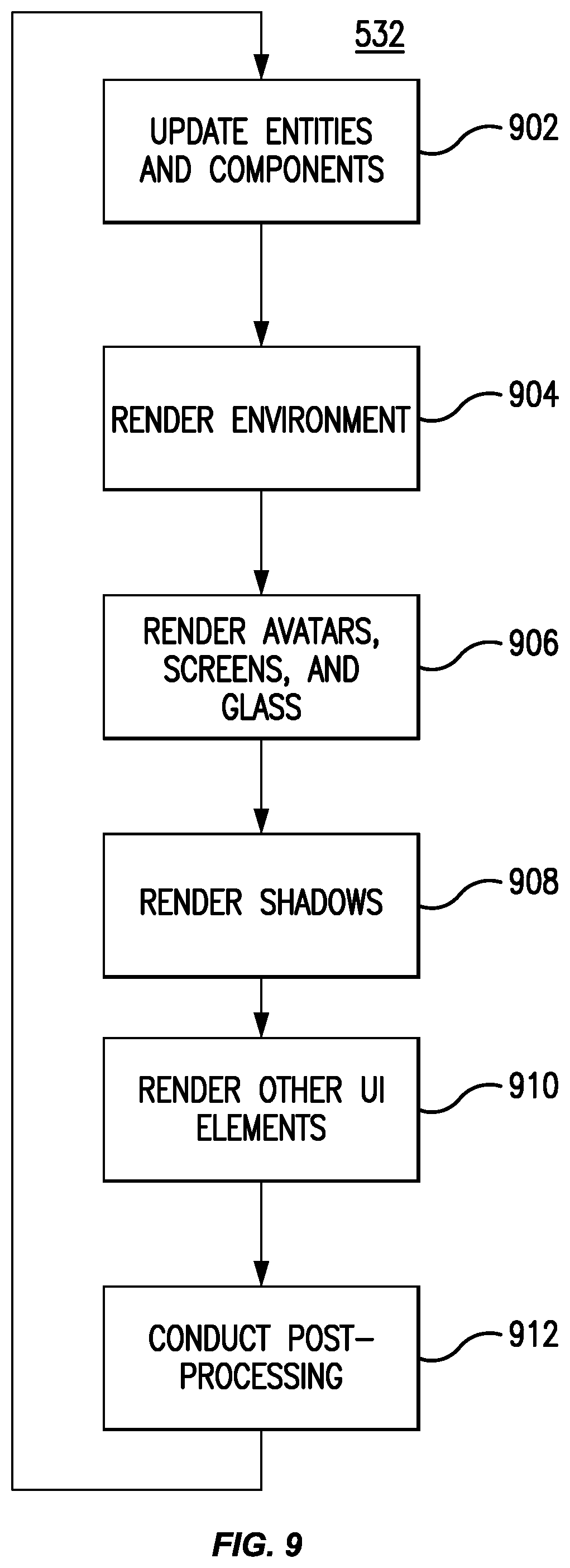 Patent US11776203 Figure 11 – Volumetric scattering effect in a three-dimensional virtual environment with navigable video avatars