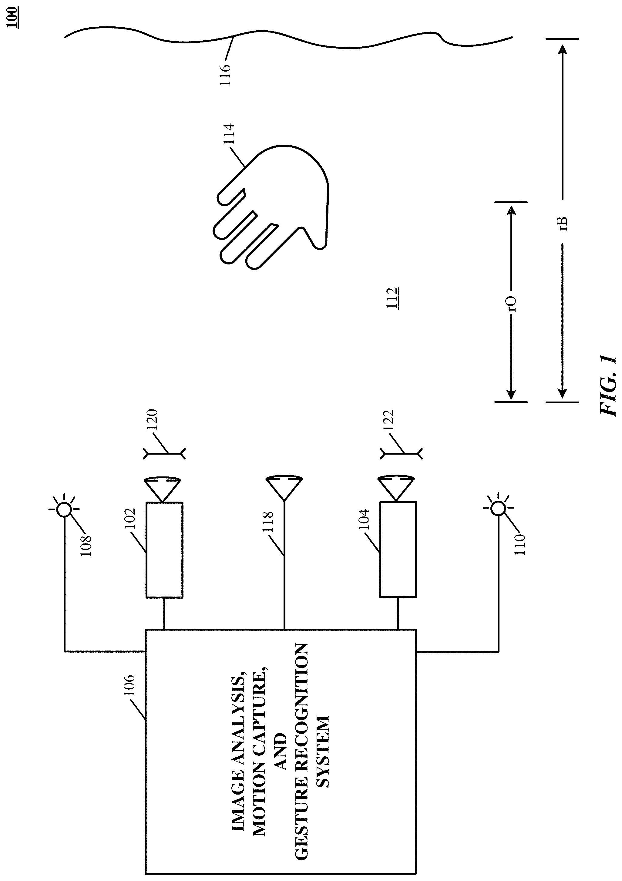 Patent US11776208 Figure 1 – Predictive information for free space gesture control and communication