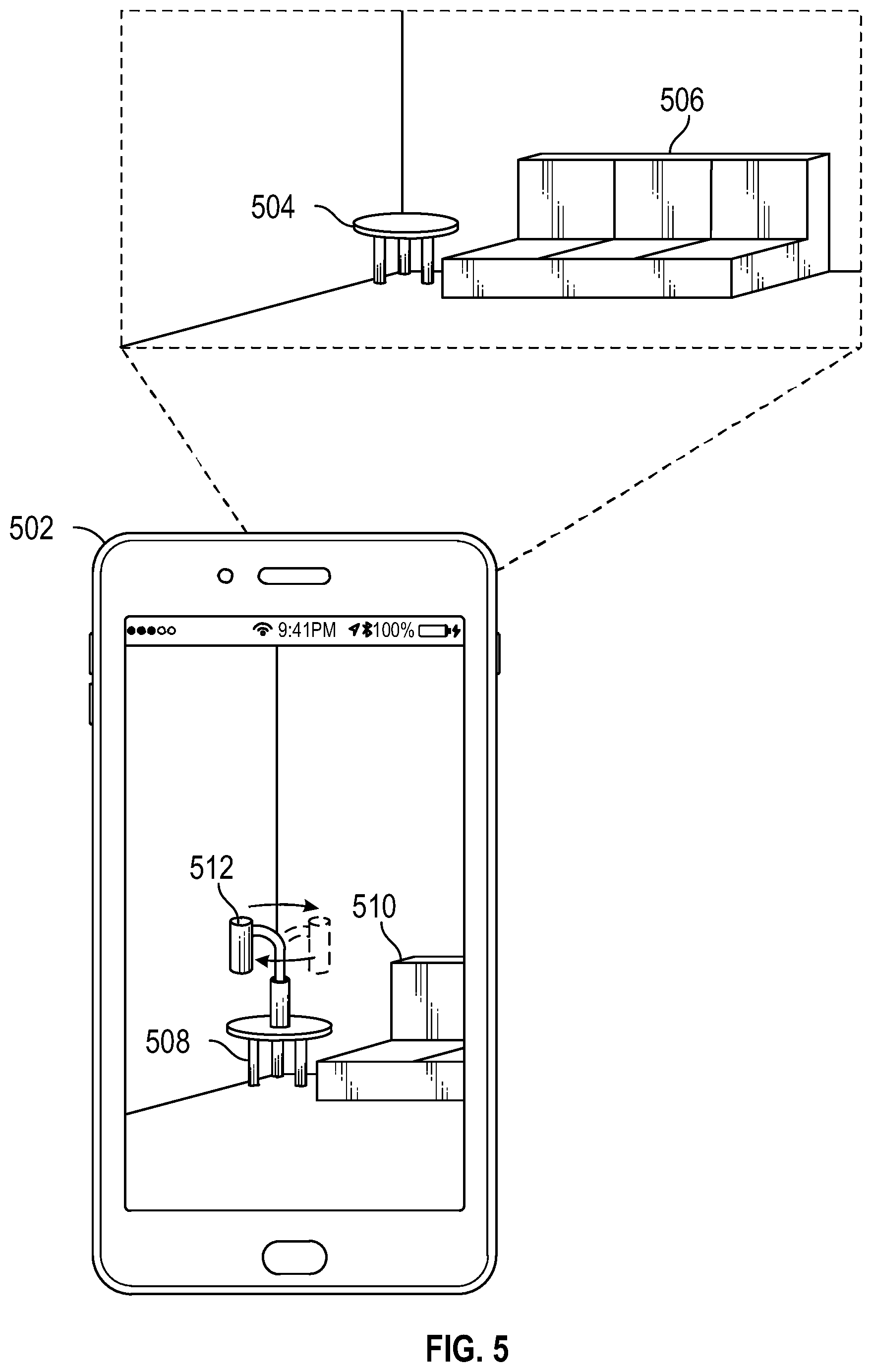 Patent US11776211 Figure 5 – Rendering three-dimensional models on mobile devices