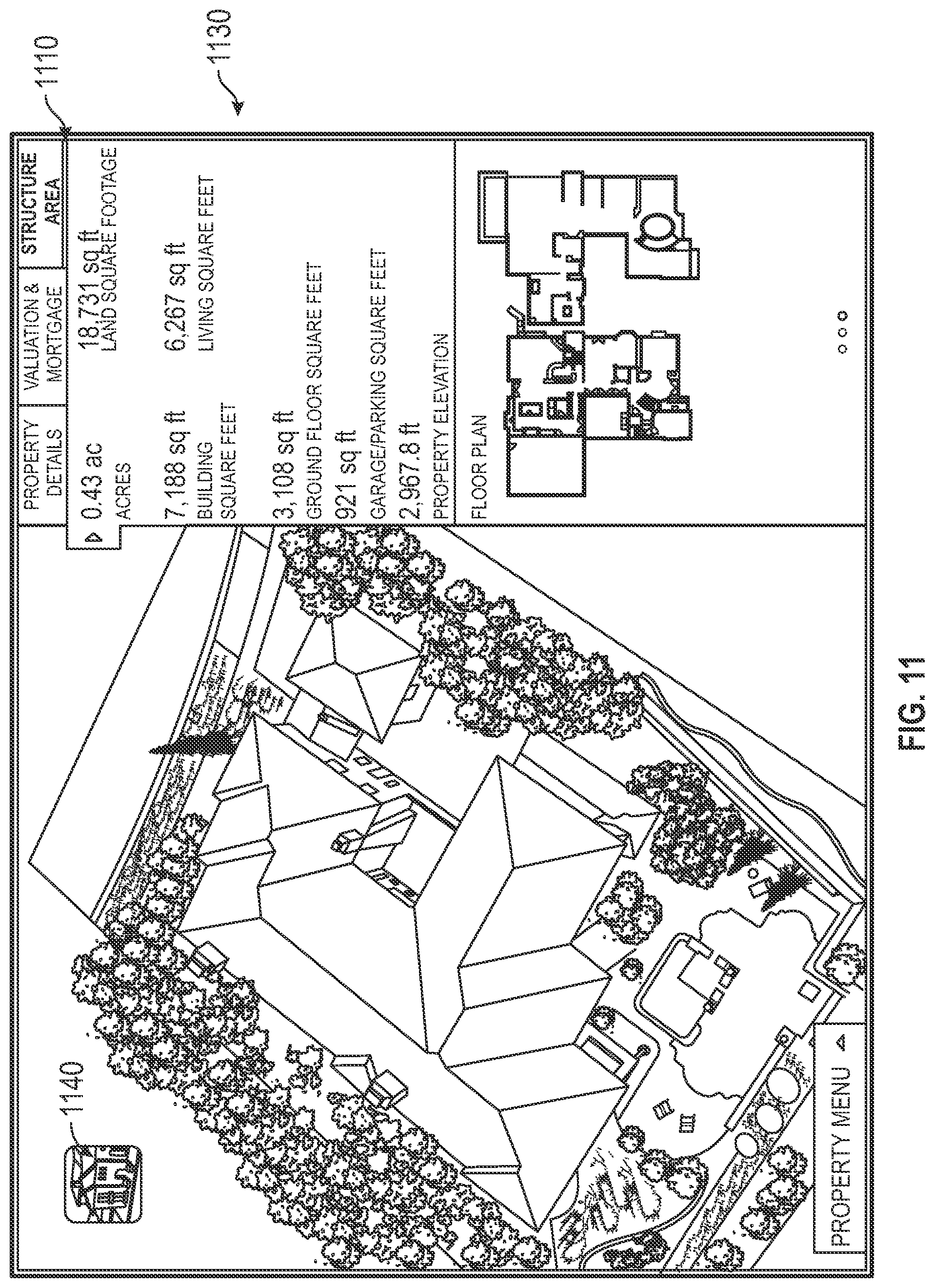 Patent US11776221 Figure 11 – Augmented reality application for interacting with building models