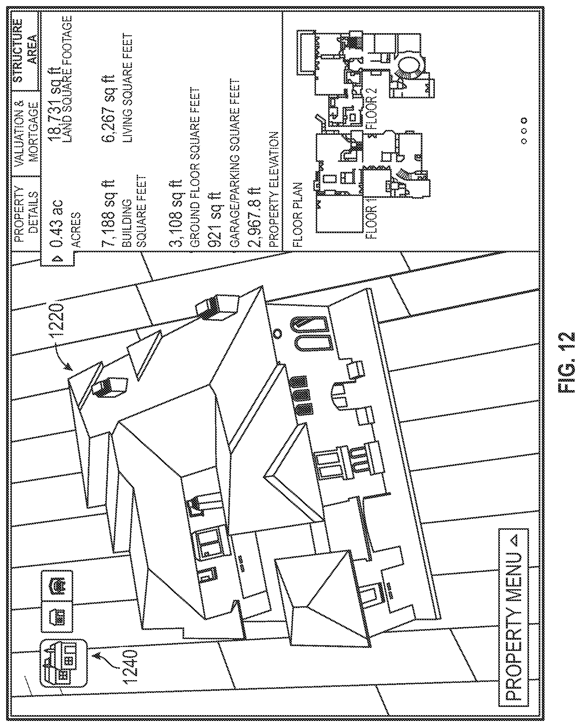 Patent US11776221 Figure 12 – Augmented reality application for interacting with building models