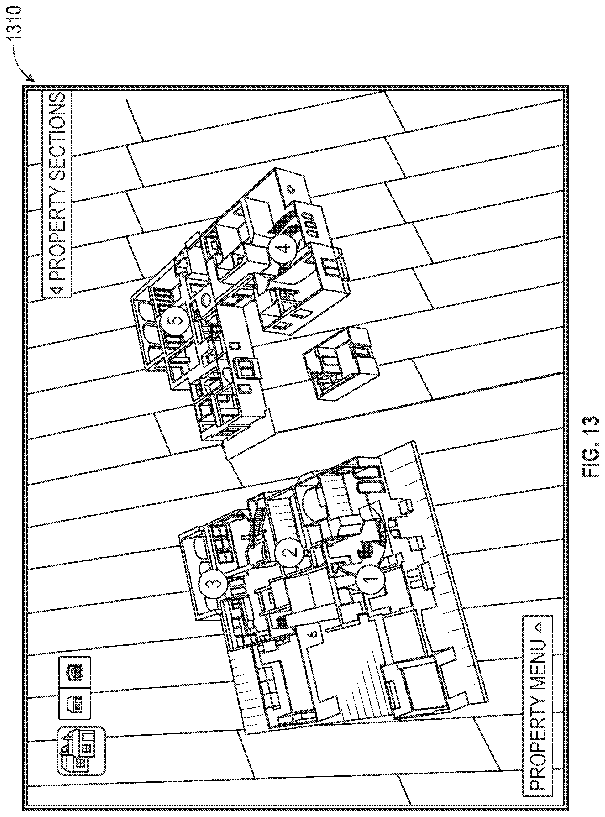 Patent US11776221 Figure 13 – Augmented reality application for interacting with building models