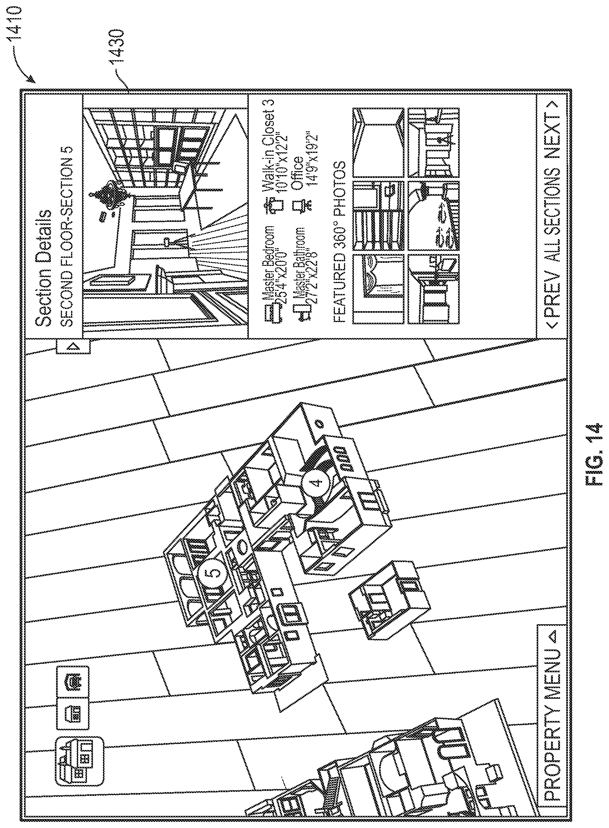 Patent US11776221 Figure 14 – Augmented reality application for interacting with building models