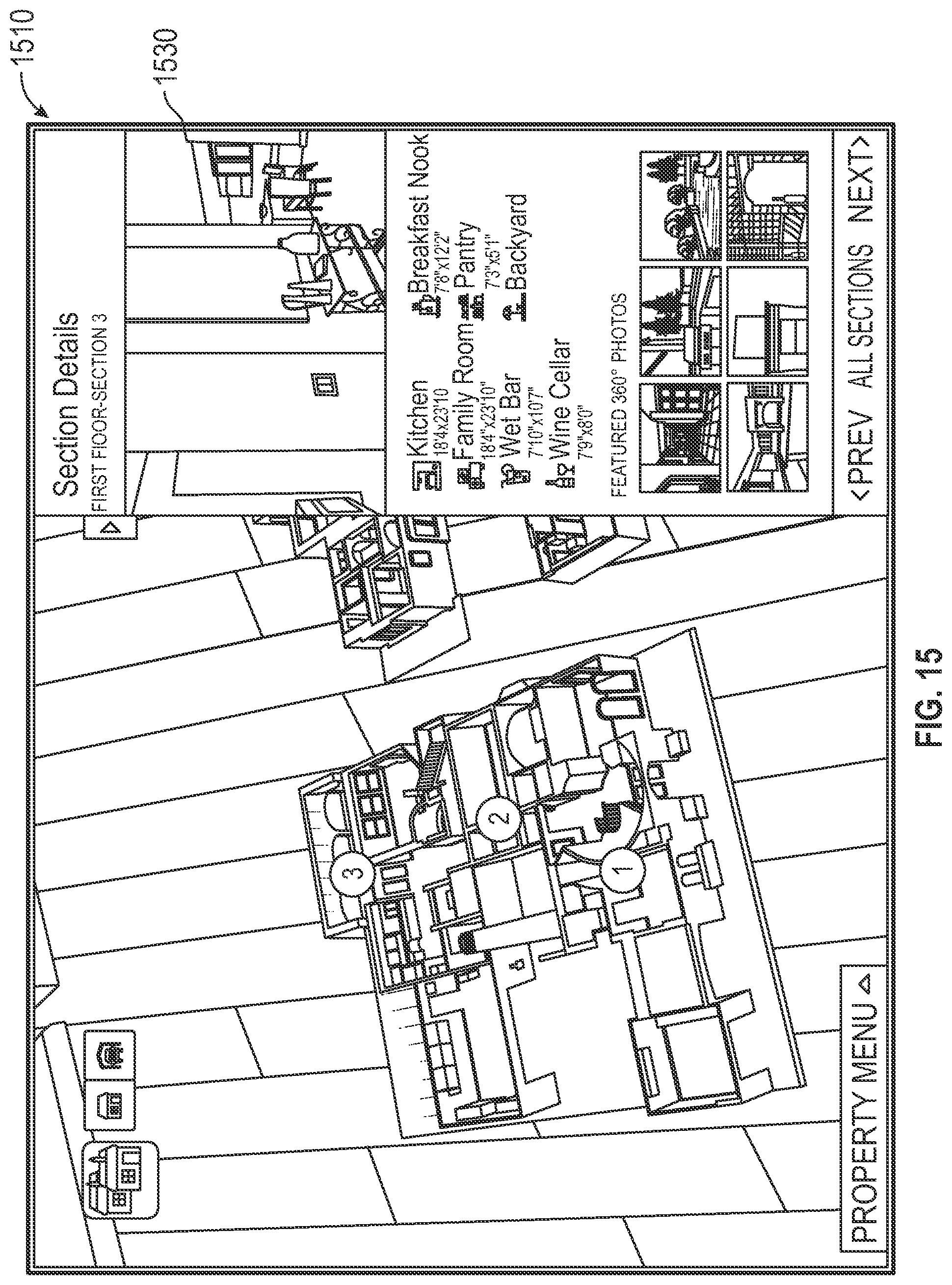 Patent US11776221 Figure 15 – Augmented reality application for interacting with building models