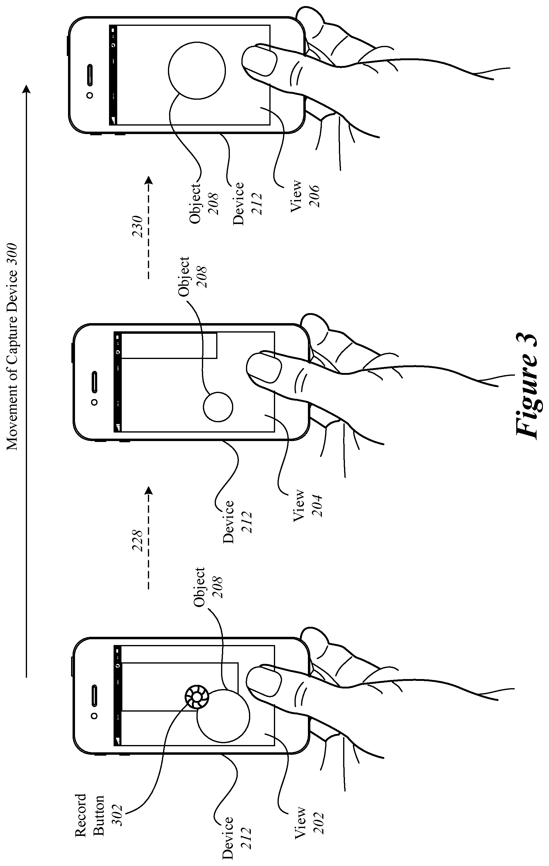 Patent US11776229 Figure 3 – Modification of multi-view interactive digital media representation