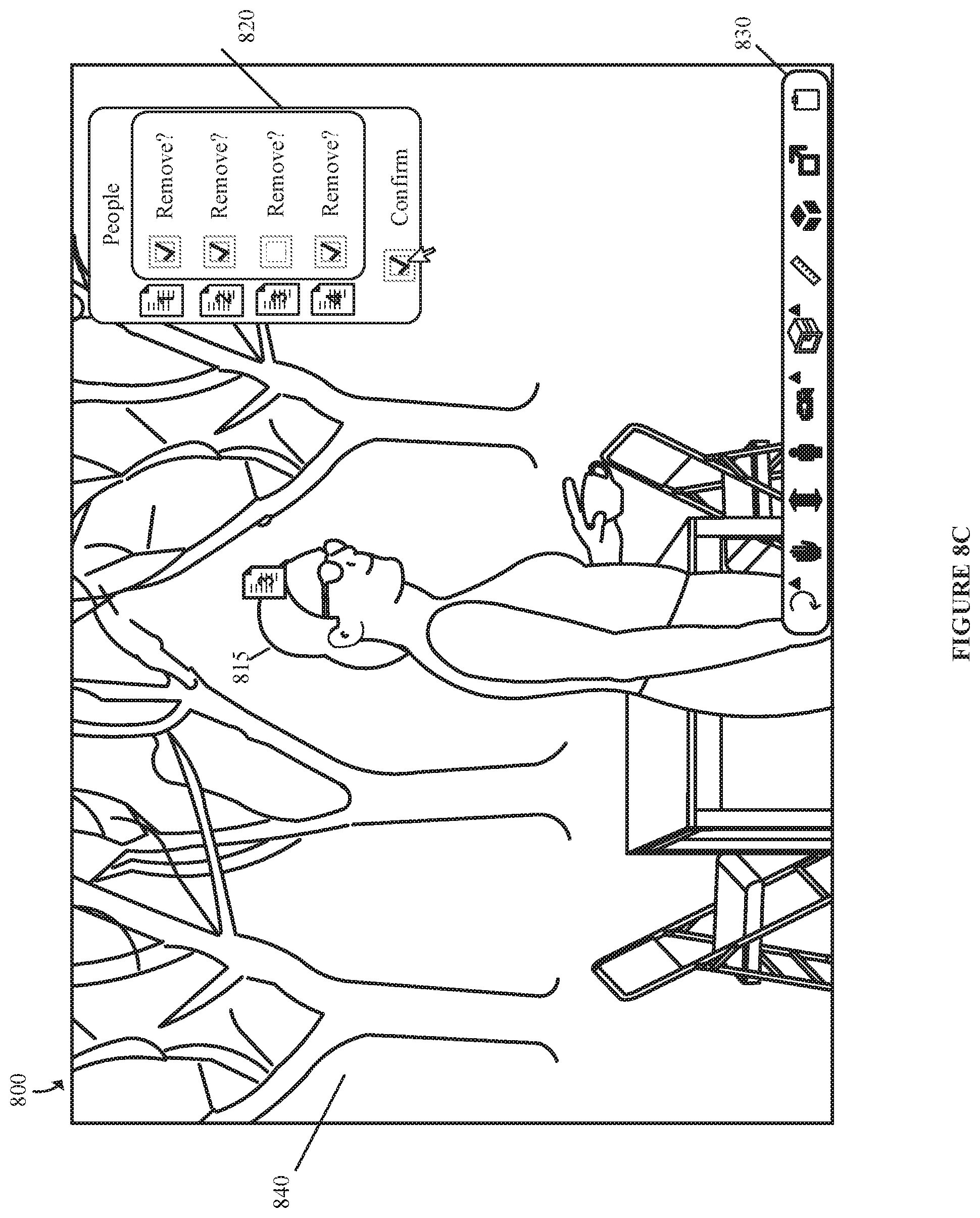 Patent US11776237 Figure 10 – Mitigating people distractors in images