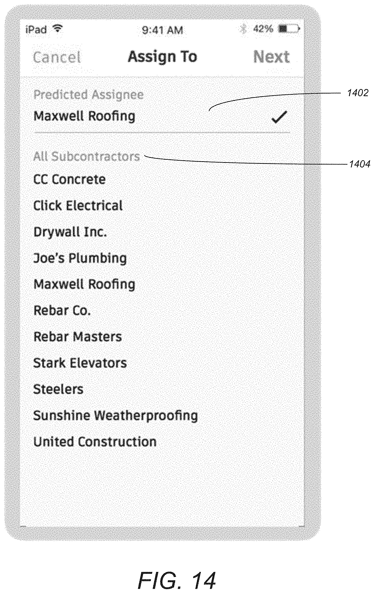 Patent US11776245 Figure 13 – Architecture, engineering and construction (AEC) construction safety risk analysis system and method for interactive visualization and capture