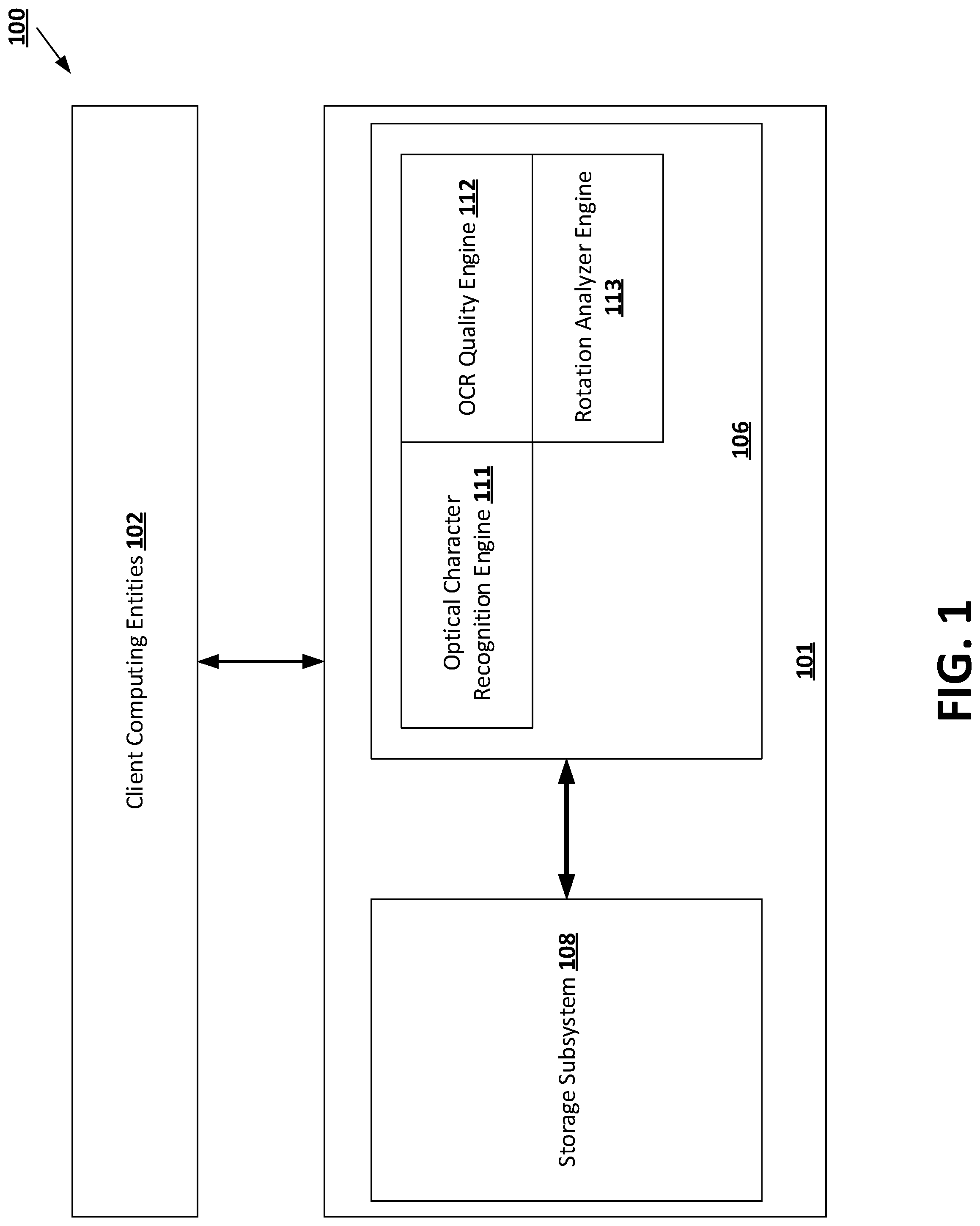 Patent US11776248 Figure 1 – Systems and methods for automated document image orientation correction