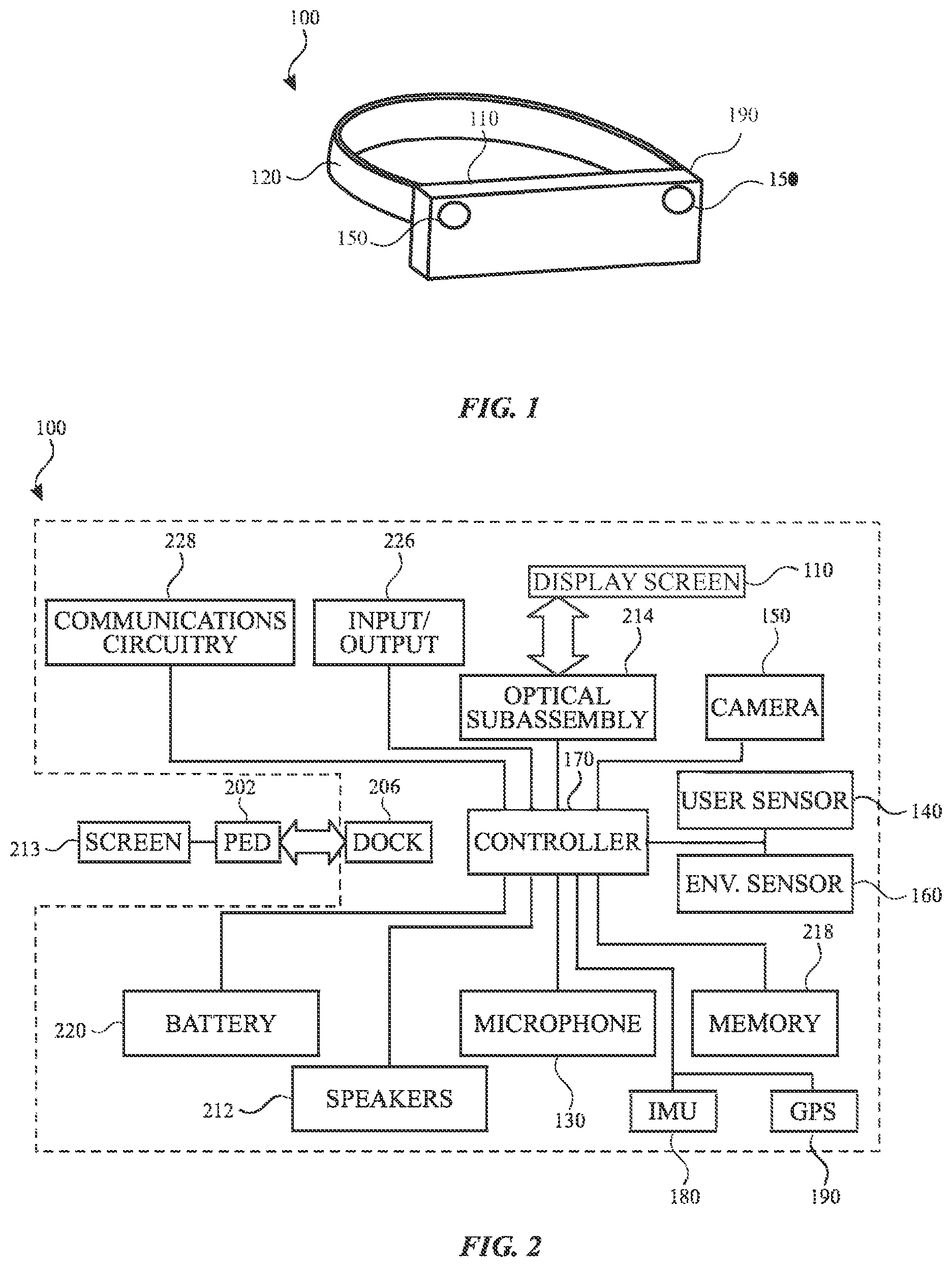 Patent US11776258 Figure 1 – Head-mounted device with feedback