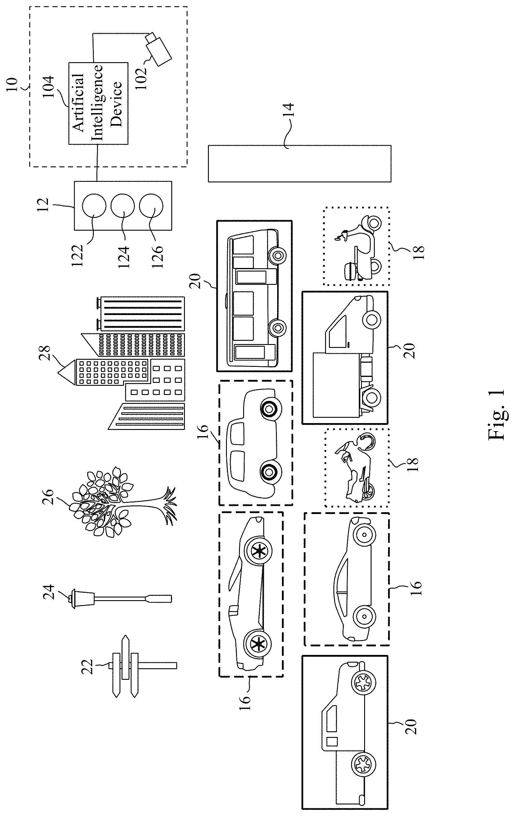 Patent US11776259 Figure 1 – Control system of traffic lights and method thereof