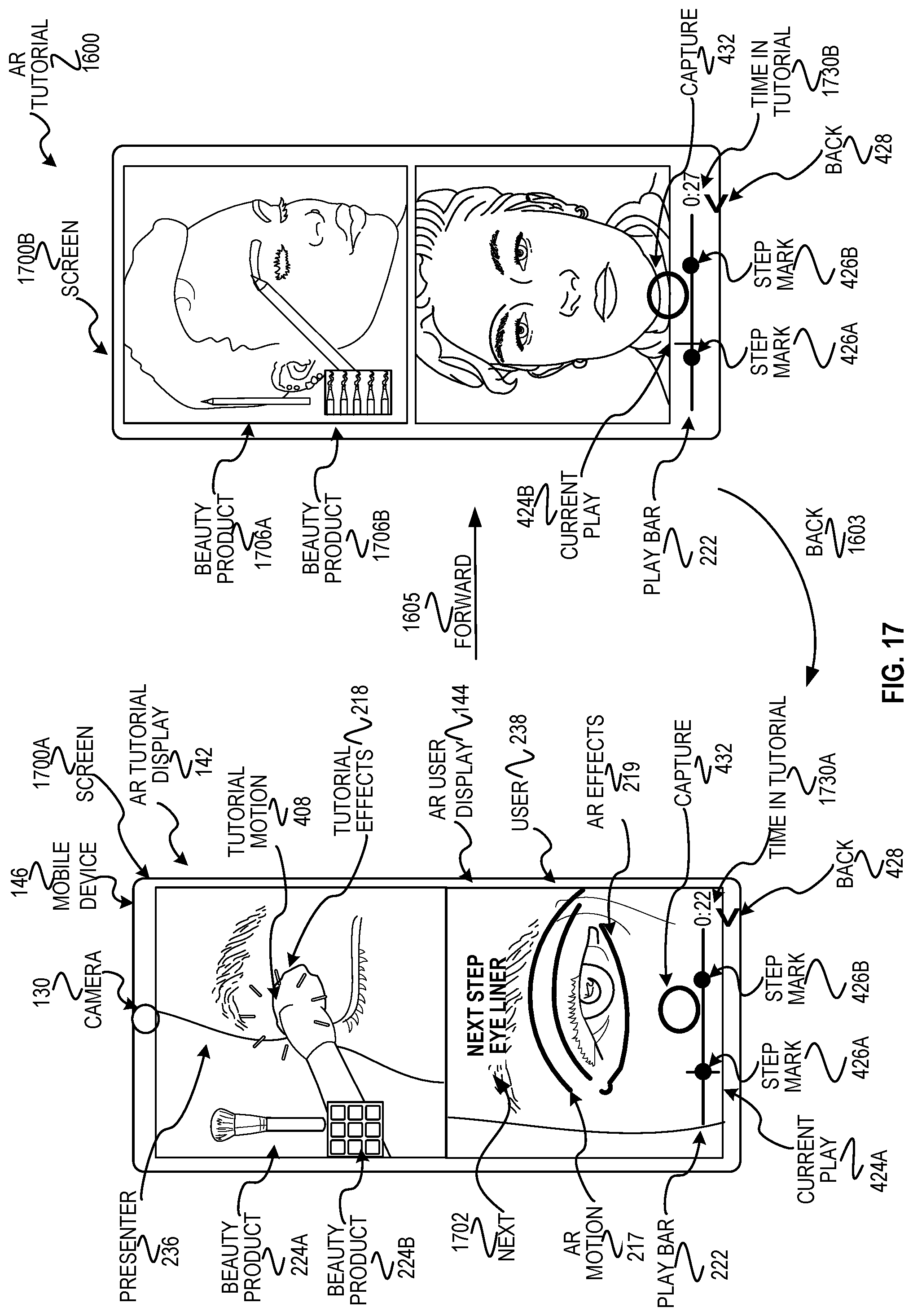 Patent US11776264 Figure 19 – Adding beauty products to augmented reality tutorials