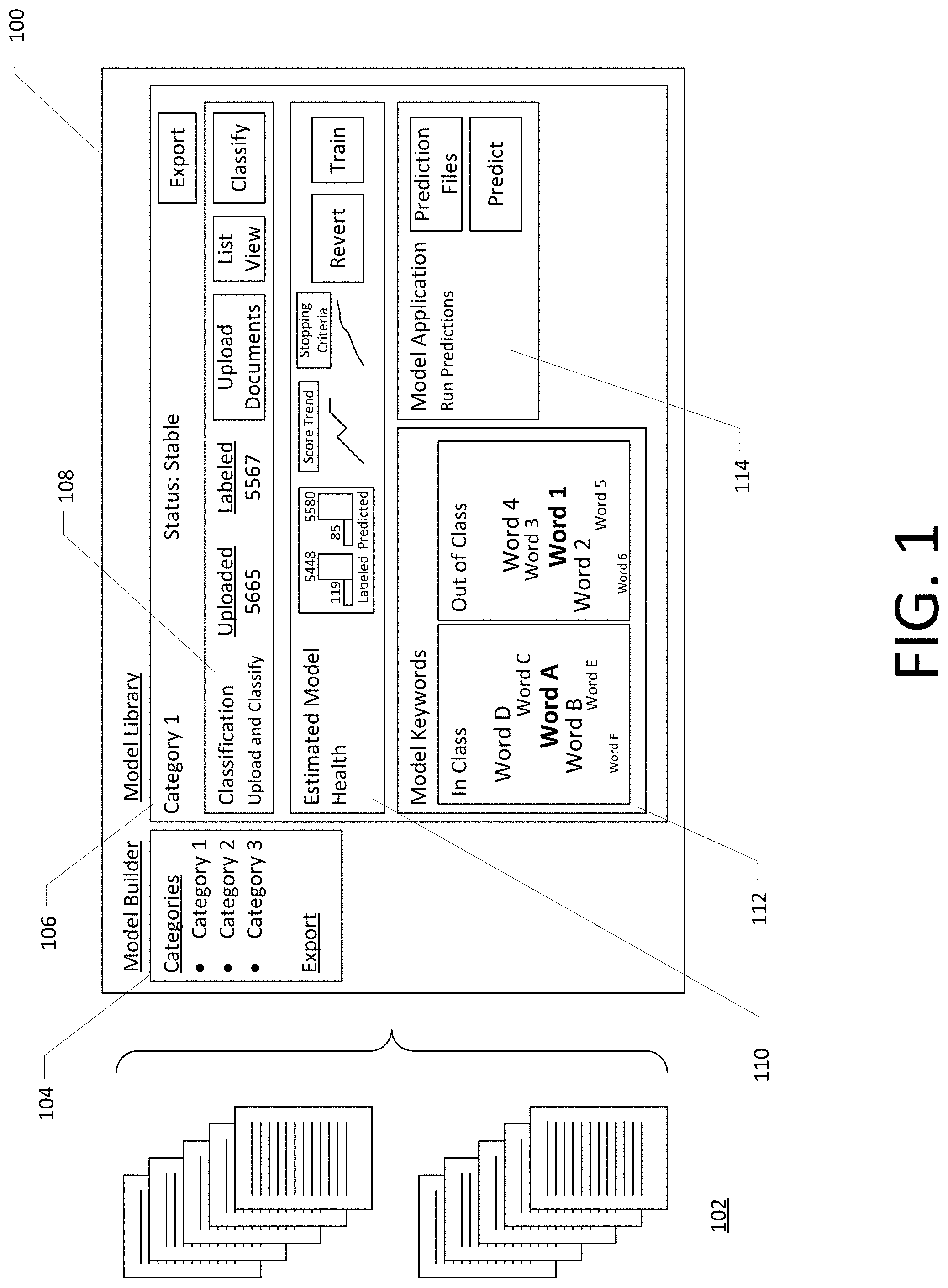 Patent US11776291 Figure 1 – Document analysis architecture