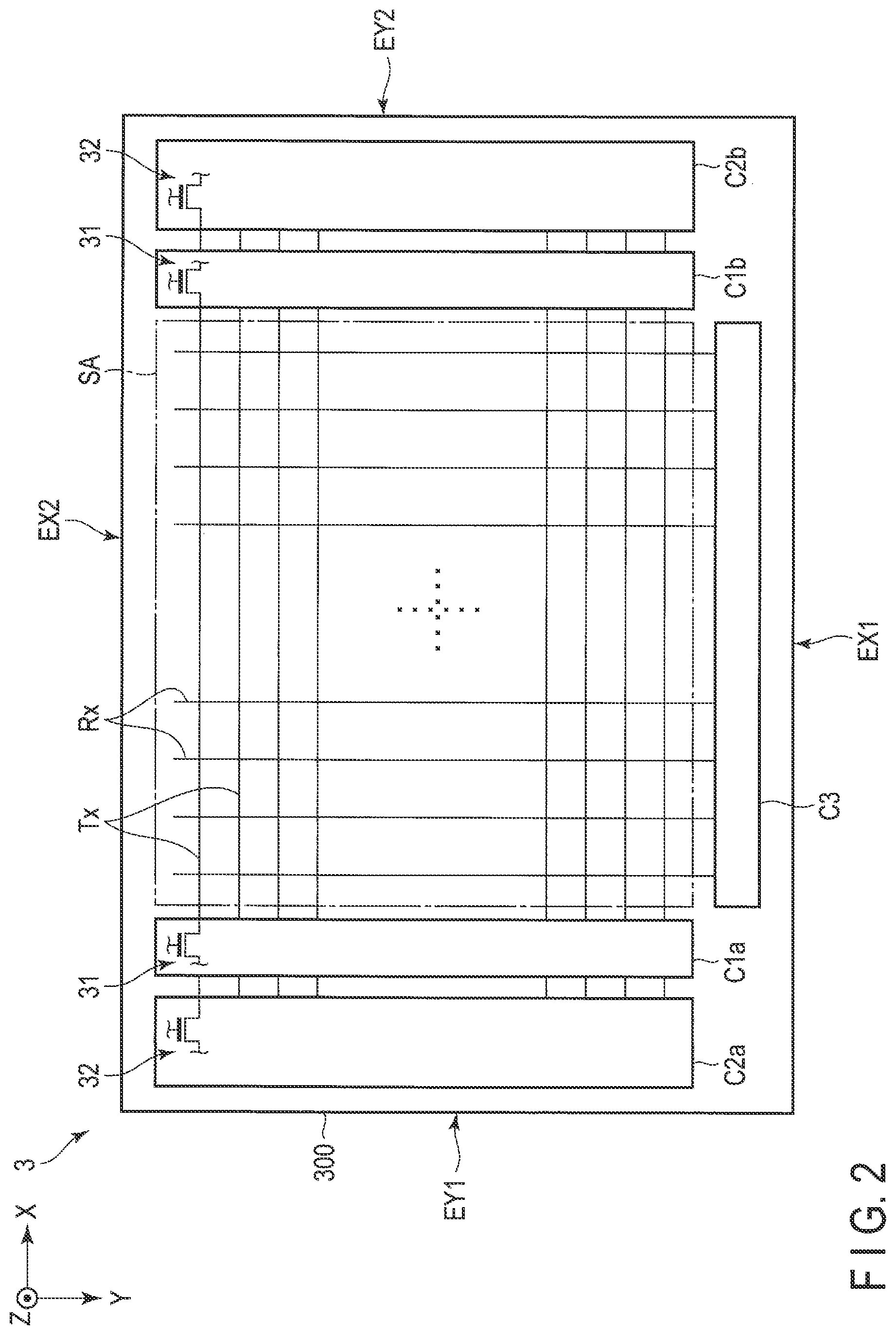 Patent US11776295 Figure 2 – Detection device with thin film transistors