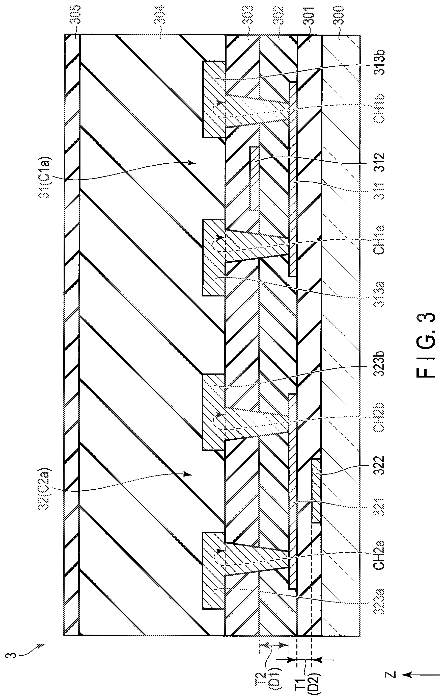 Patent US11776295 Figure 3 – Detection device with thin film transistors