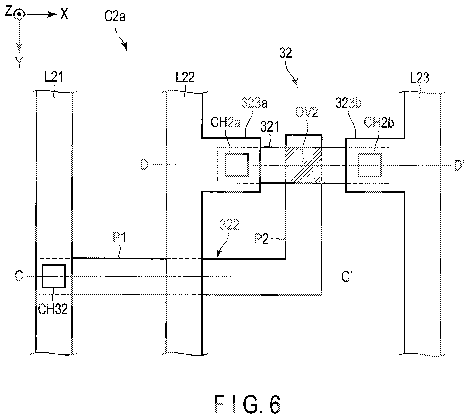 Patent US11776295 Figure 6 – Detection device with thin film transistors