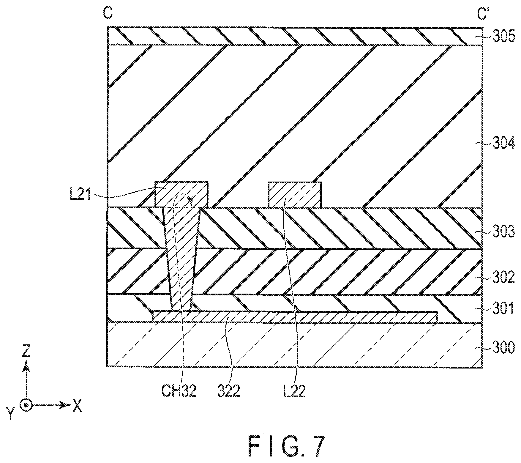 Patent US11776295 Figure 7 – Detection device with thin film transistors