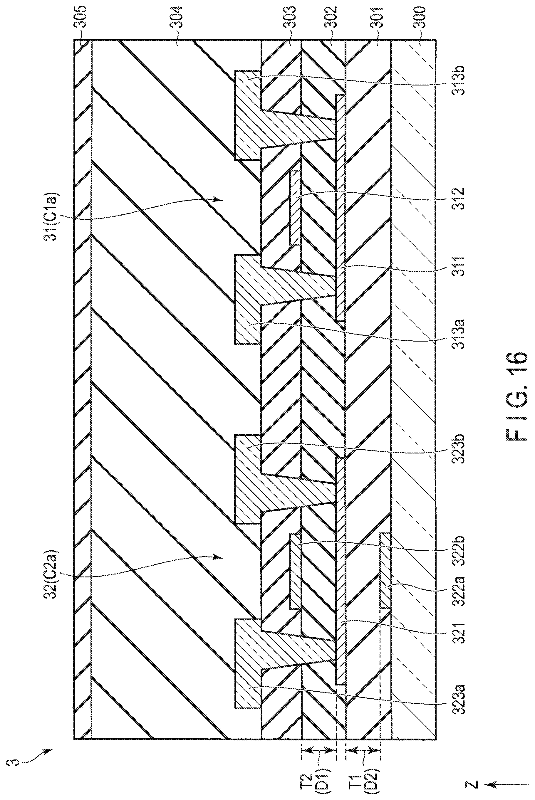 Patent US11776295 Figure 16 – Detection device with thin film transistors