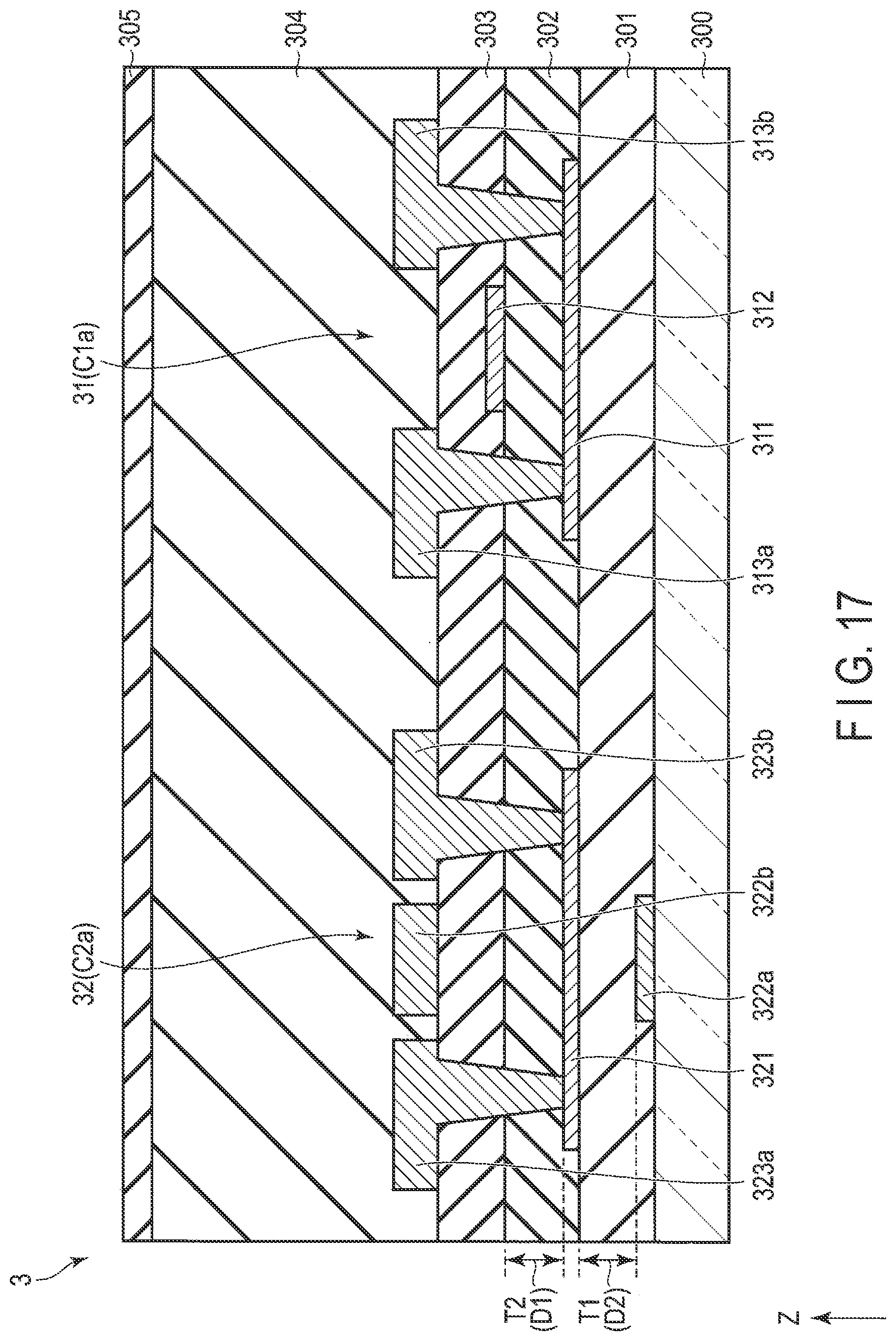 Patent US11776295 Figure 17 – Detection device with thin film transistors