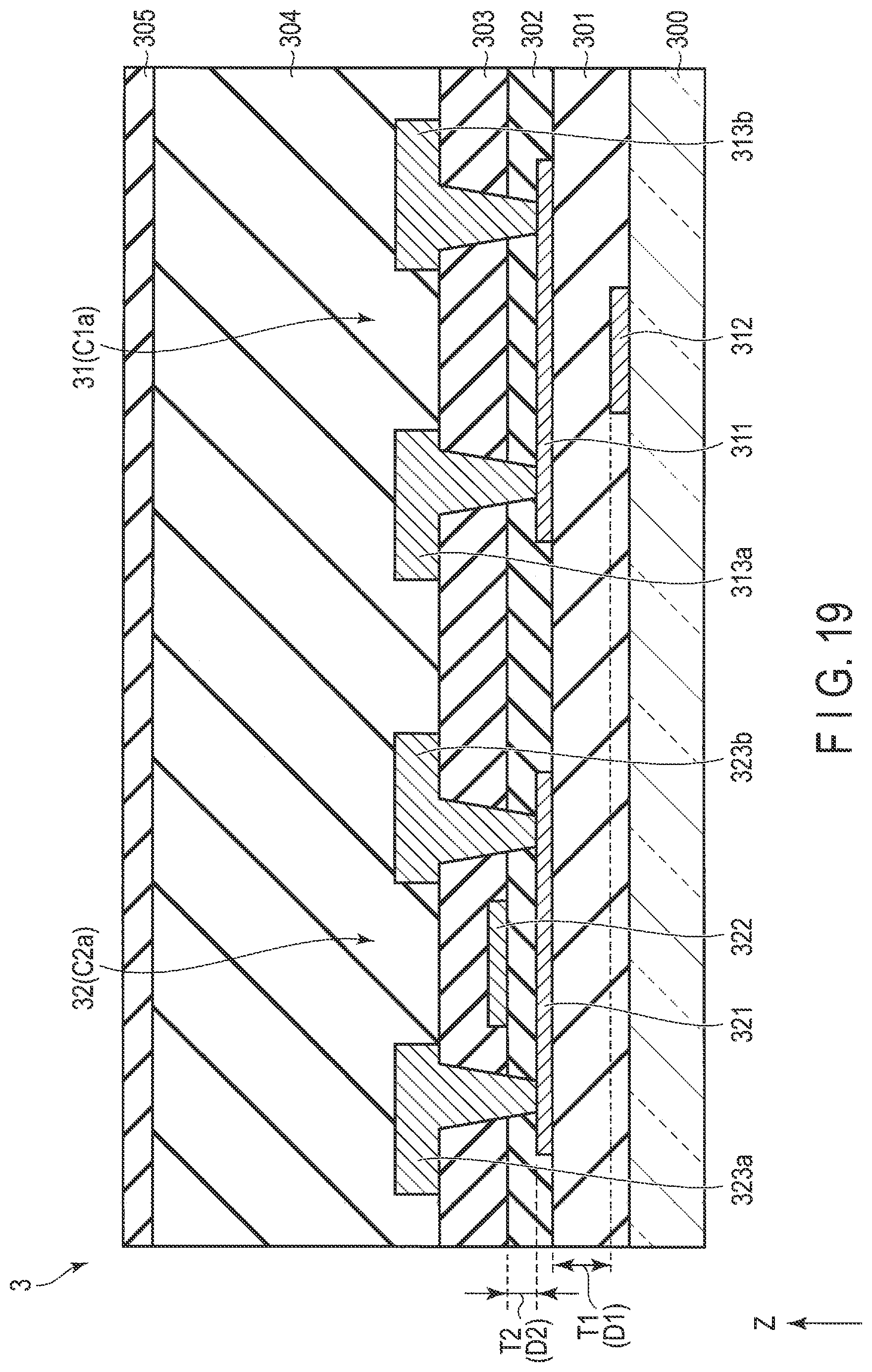Patent US11776295 Figure 19 – Detection device with thin film transistors