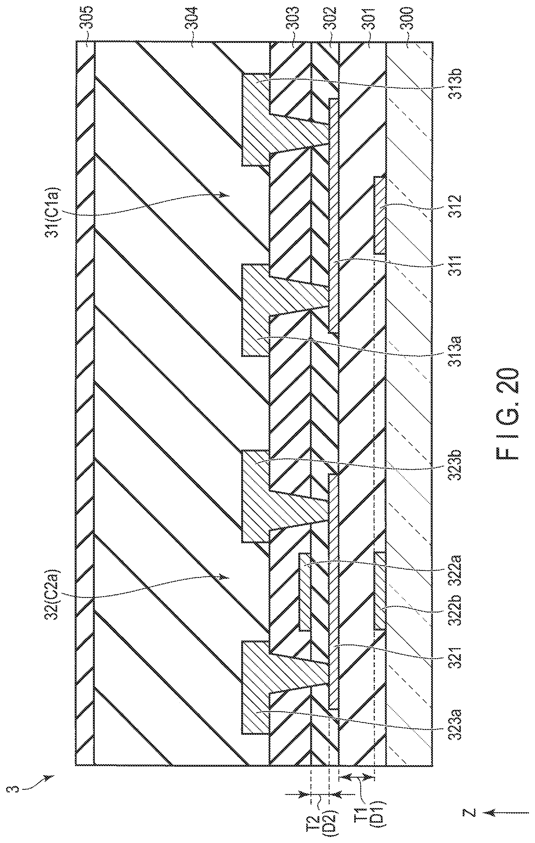 Patent US11776295 Figure 20 – Detection device with thin film transistors