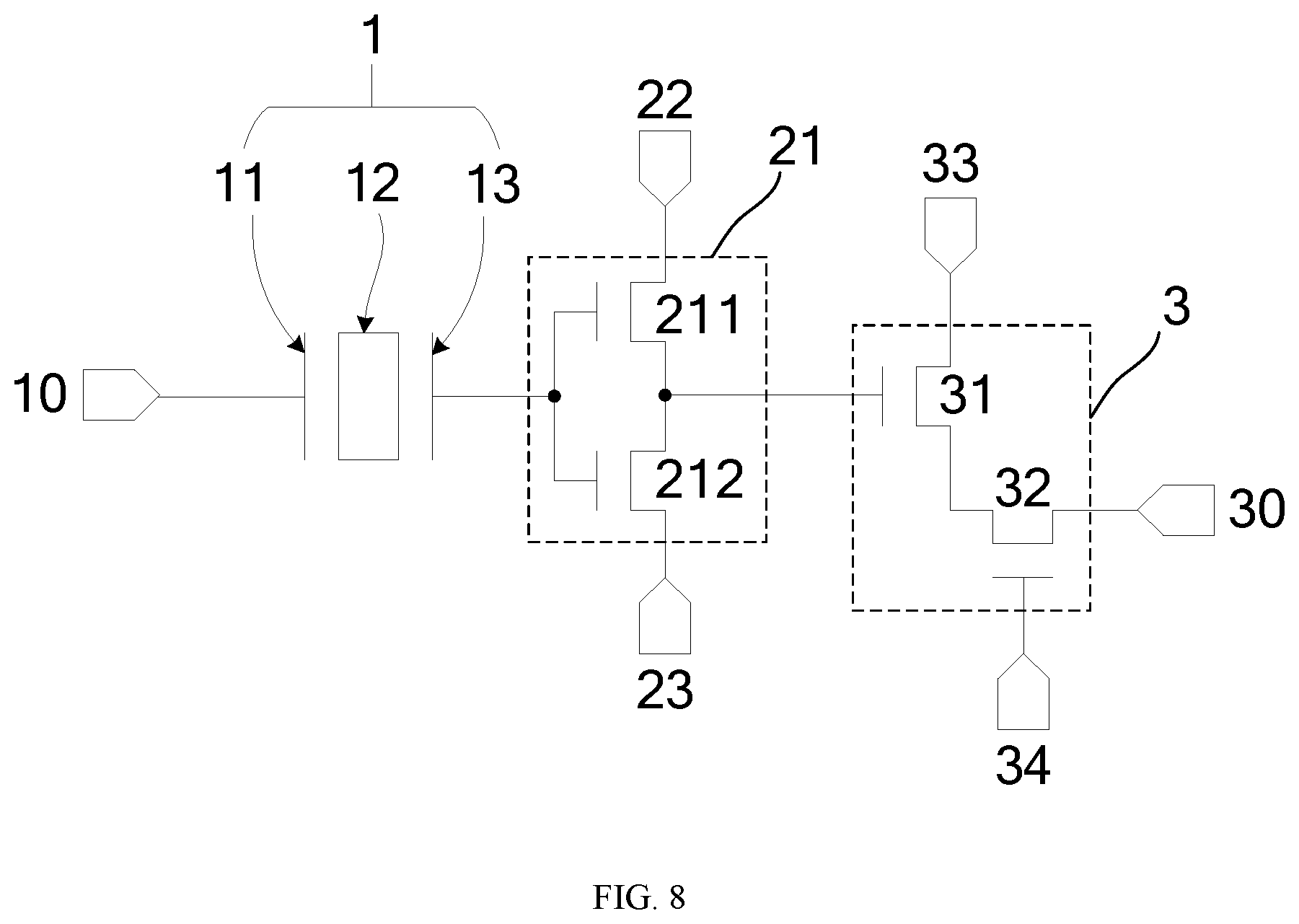 Patent US11776296 Figure 5 – Ultrasonic fingerprint recognition circuit, method for driving same, and display device