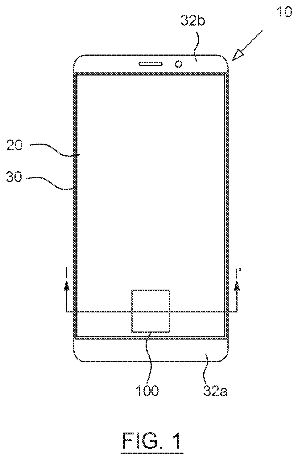 Patent US11776298 Figure 1 – Under display fingerprint sensor with improved contrast ratio