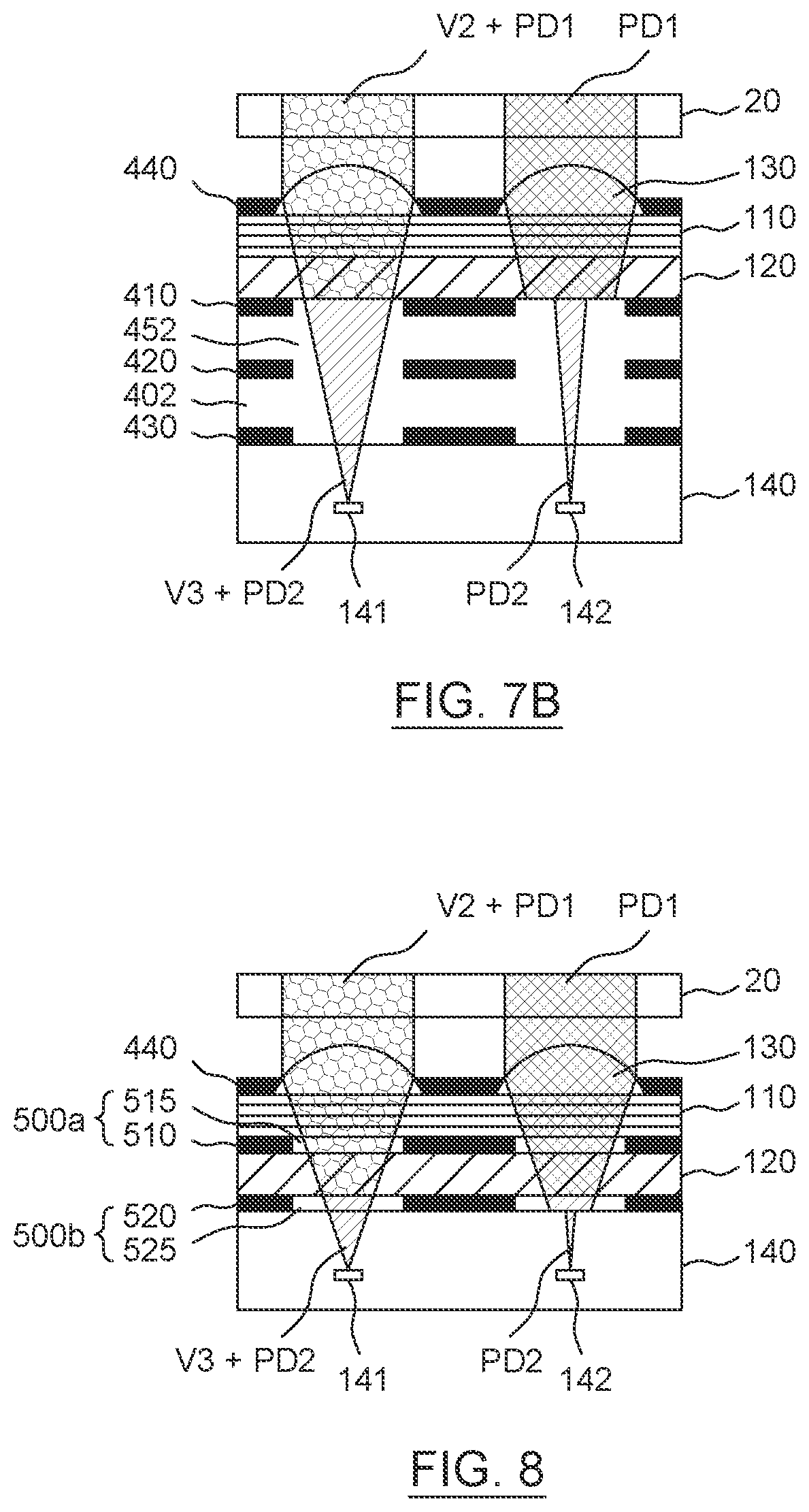 Patent US11776298 Figure 8 – Under display fingerprint sensor with improved contrast ratio