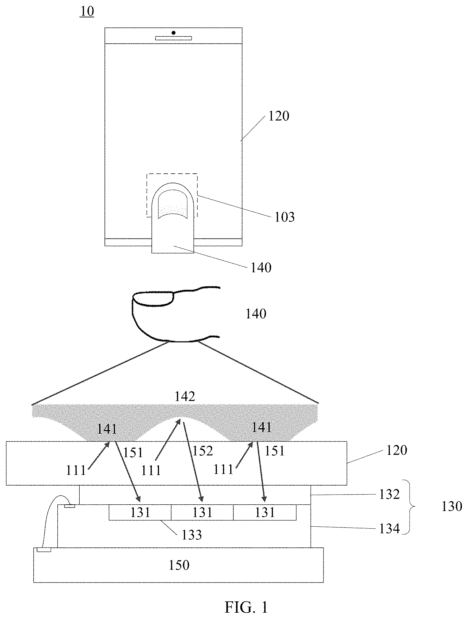 Patent US11776301 Figure 1 – Fingerprint detection apparatus and electronic device