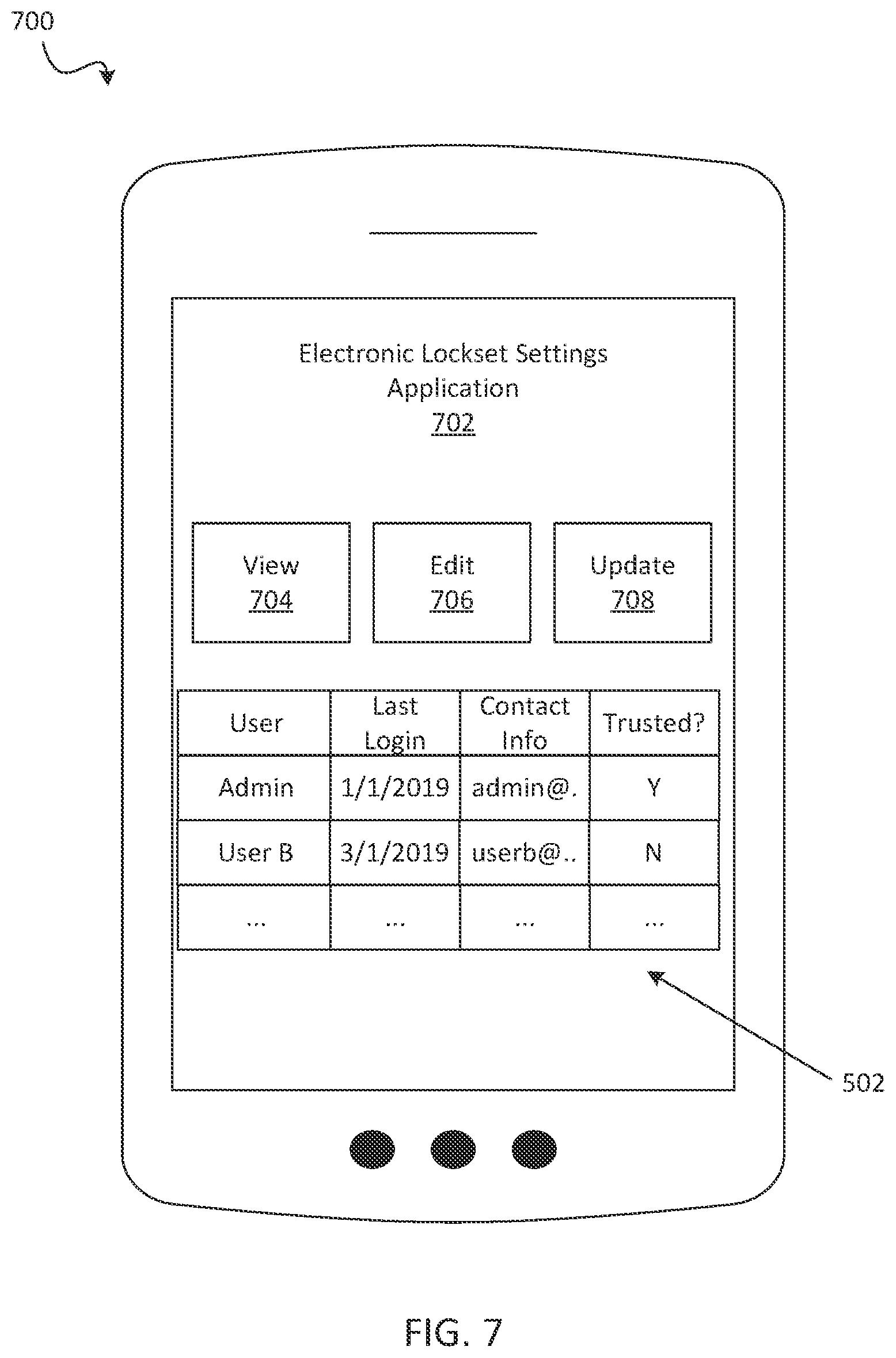 Patent US11776333 Figure 7 – Untrusted user management in electronic locks
