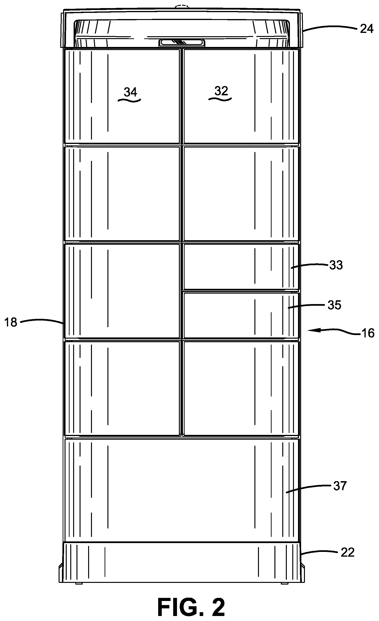 Patent US11776338 Figure 2 – System for parcel transport and tracking operated responsive to data bearing records