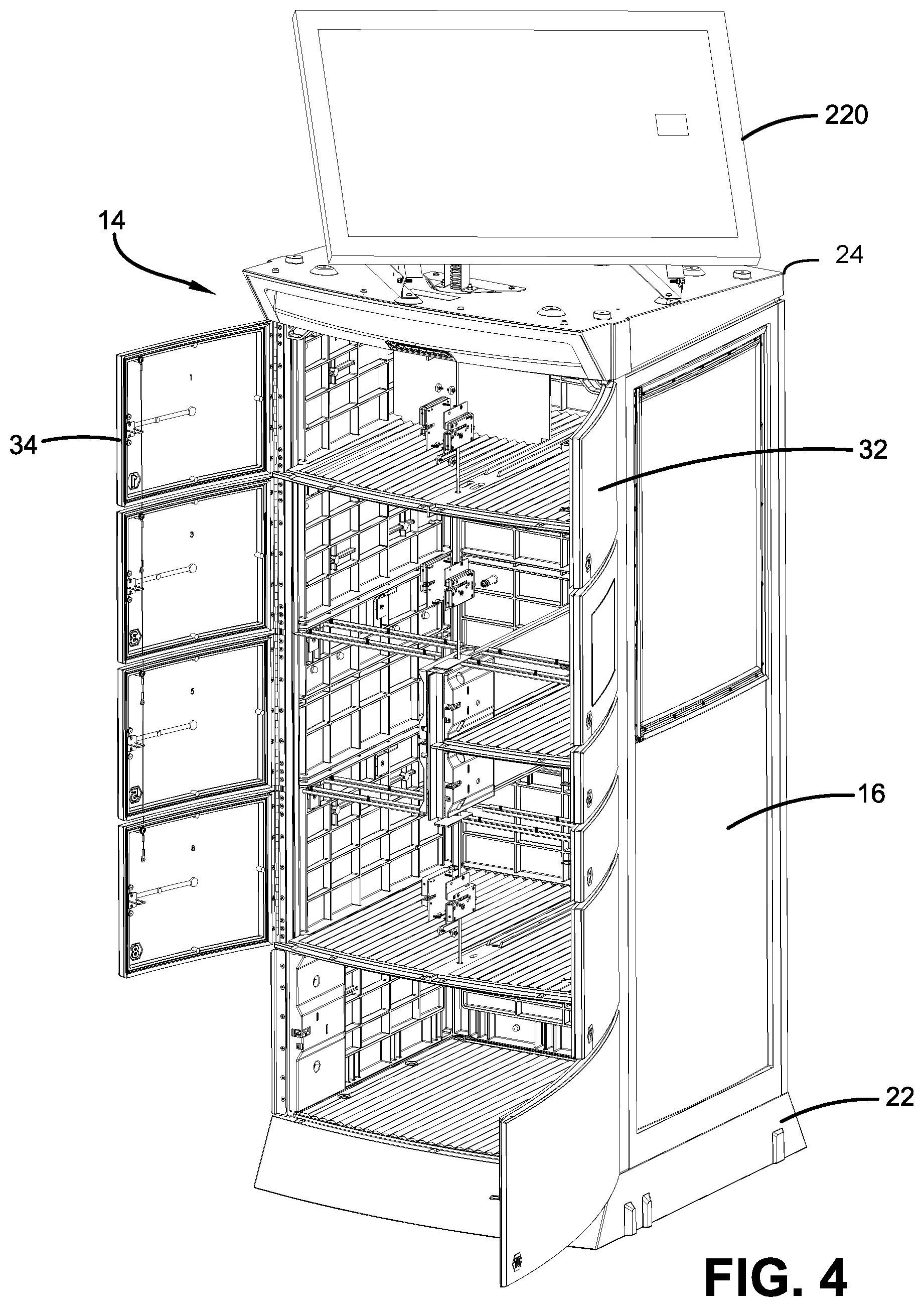 Patent US11776338 Figure 4 – System for parcel transport and tracking operated responsive to data bearing records