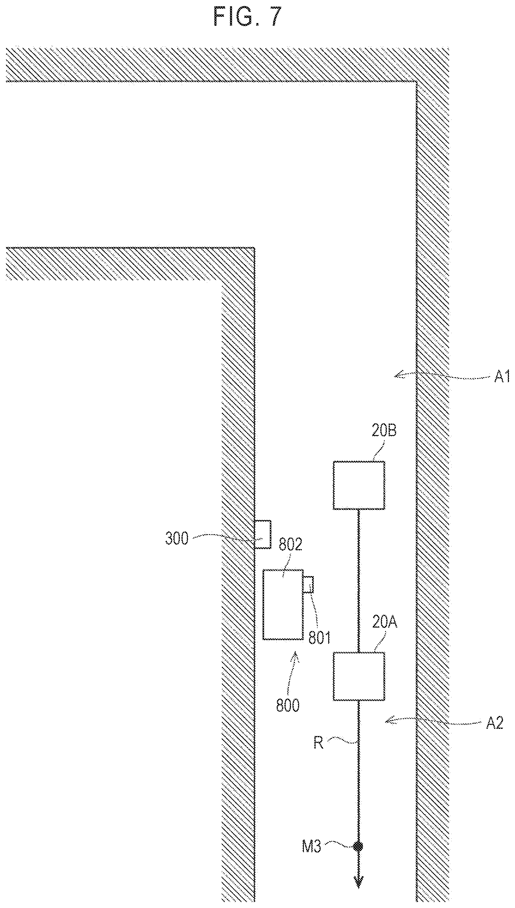 Patent US11776339 Figure 7 – Control system, control method, and computer readable medium for opening and closing a security gate