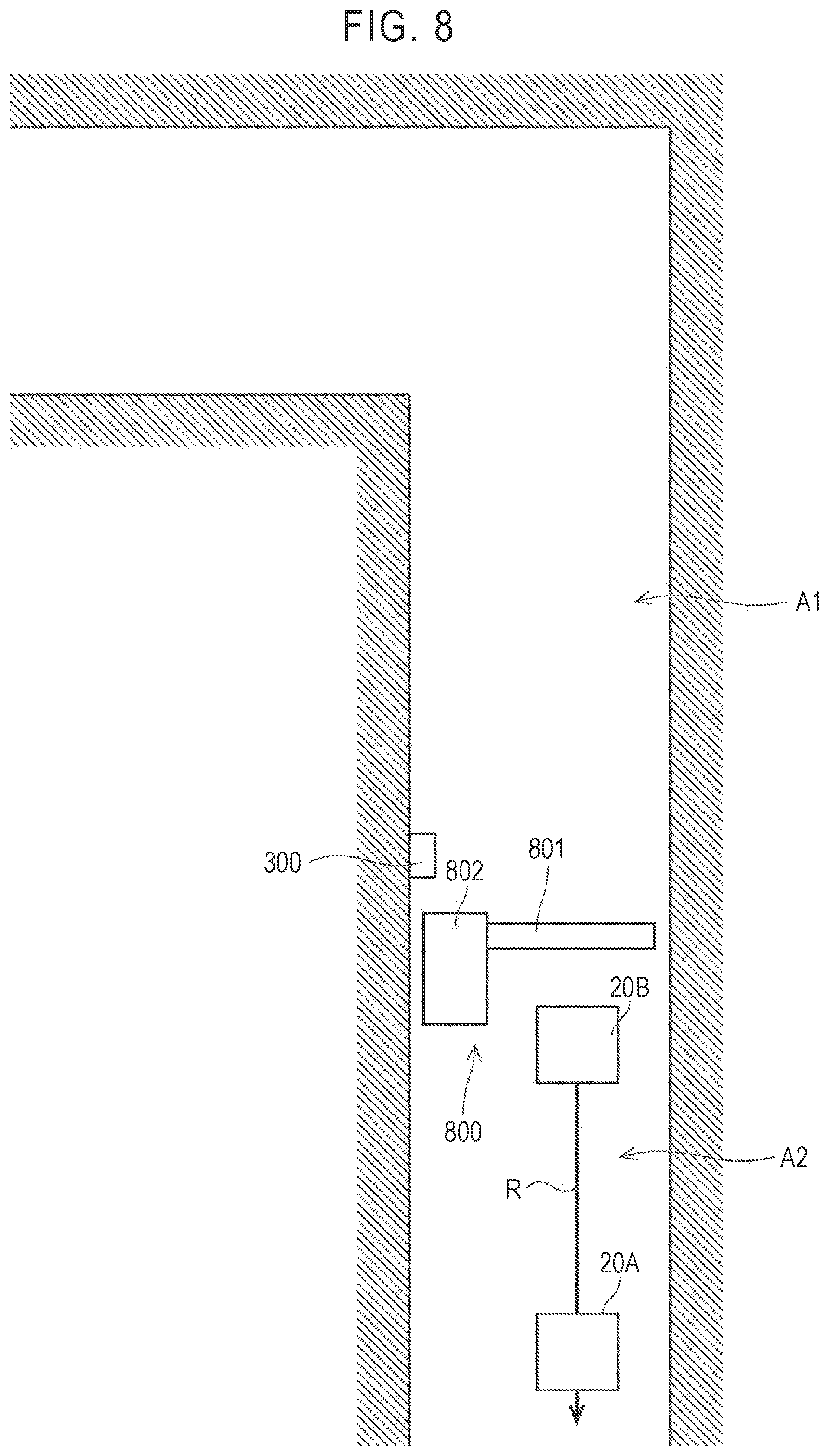 Patent US11776339 Figure 8 – Control system, control method, and computer readable medium for opening and closing a security gate