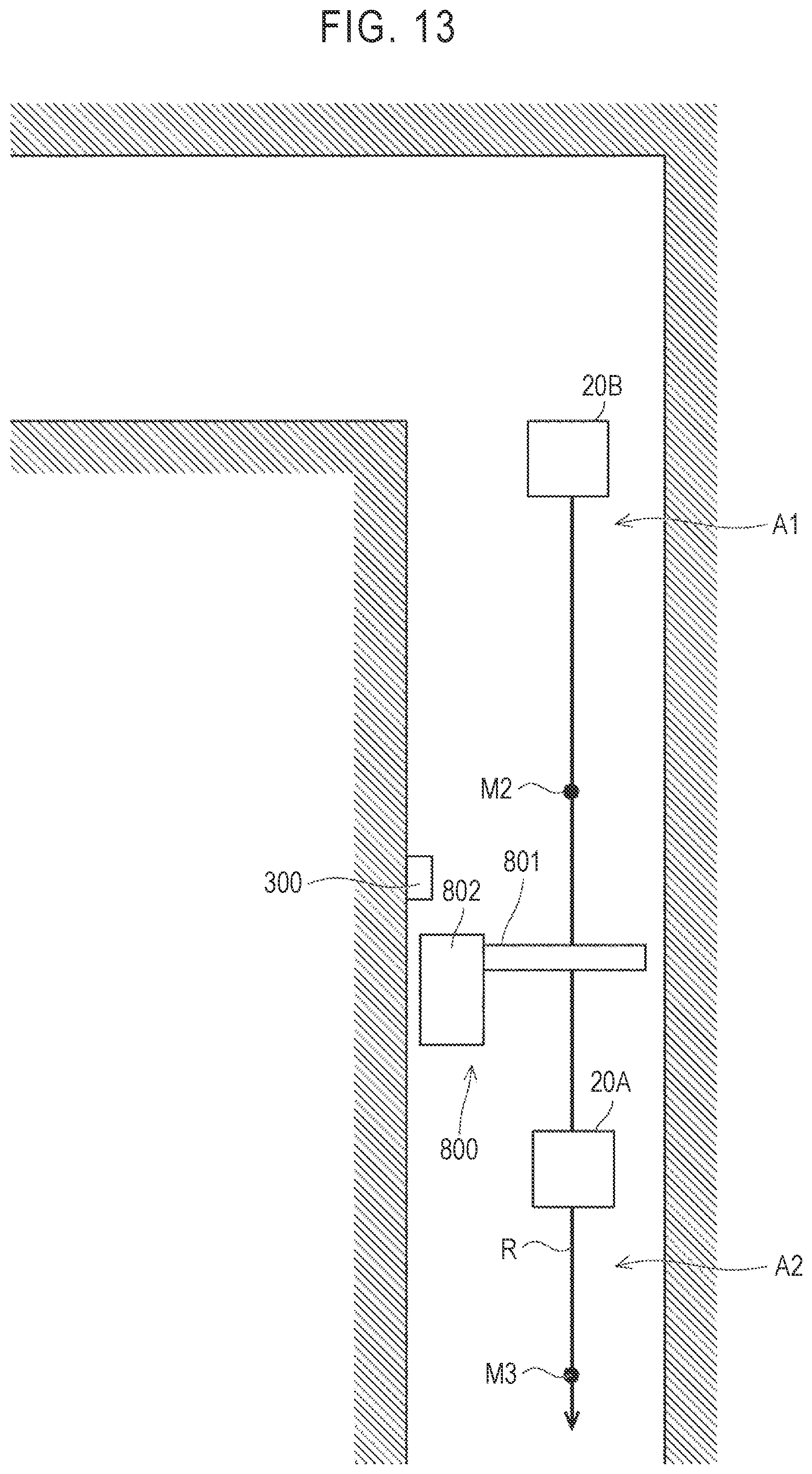 Patent US11776339 Figure 13 – Control system, control method, and computer readable medium for opening and closing a security gate