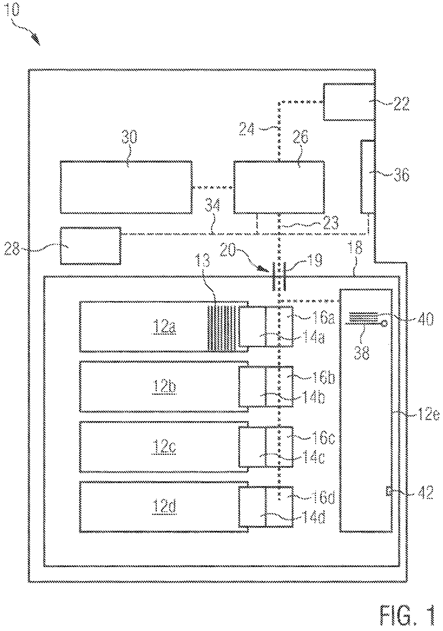 Patent US11776347 — Device for handling notes of value and method for operating a device for handling notes of value — Figure 1