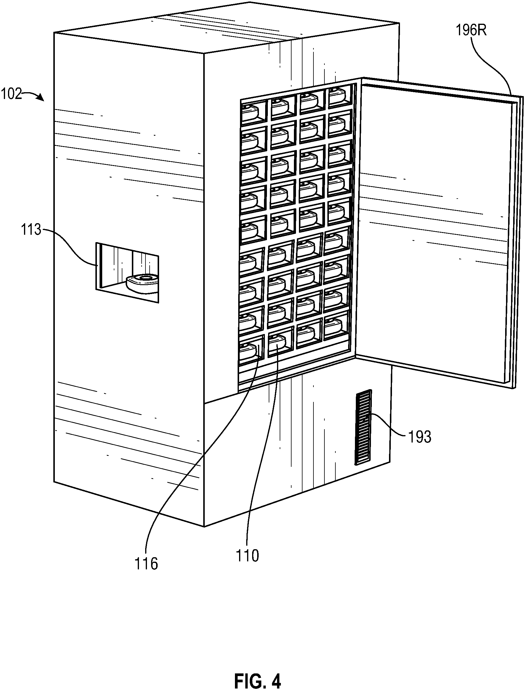 Patent US11776351 Figure 4 – Autonomous food station