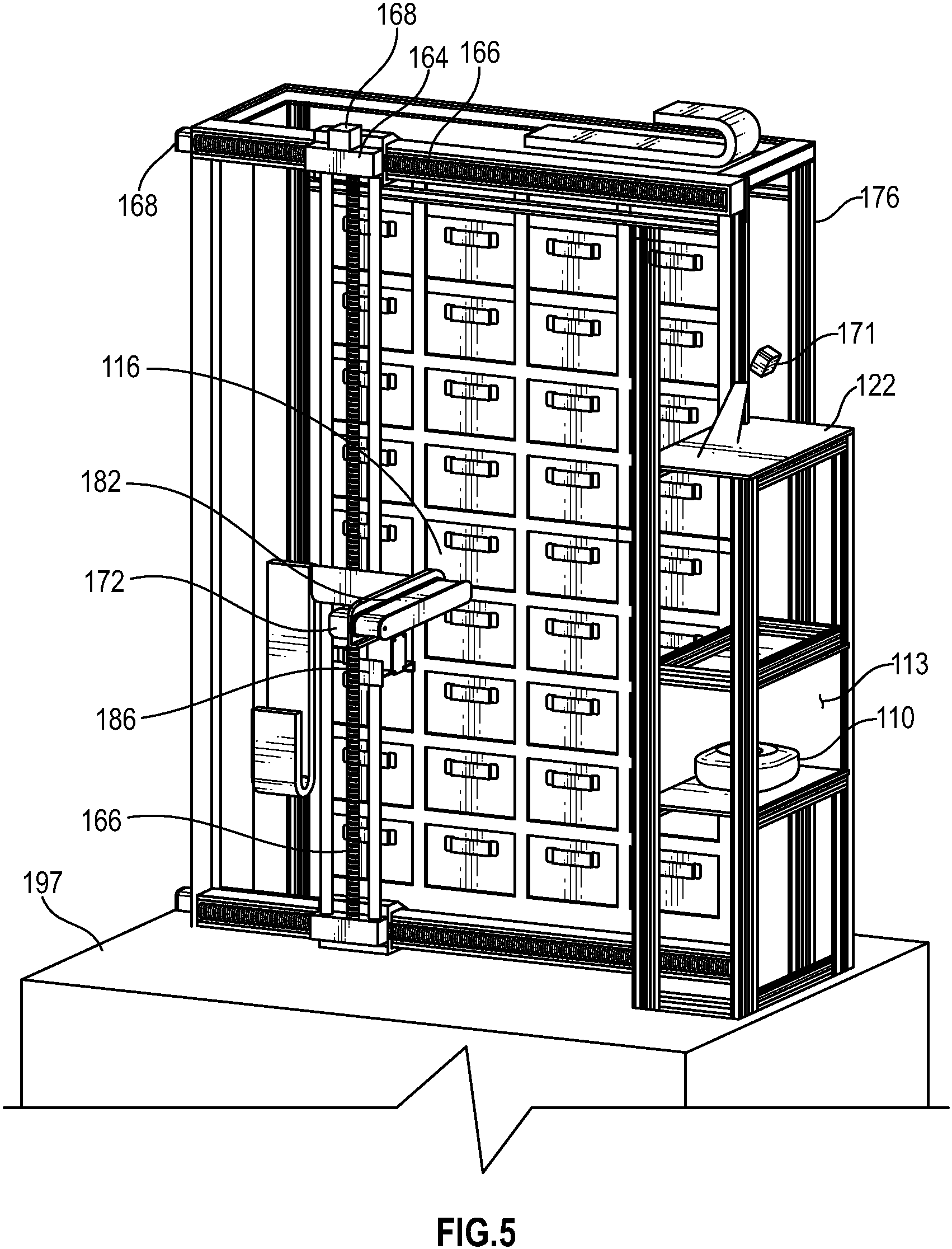 Patent US11776351 Figure 5 – Autonomous food station