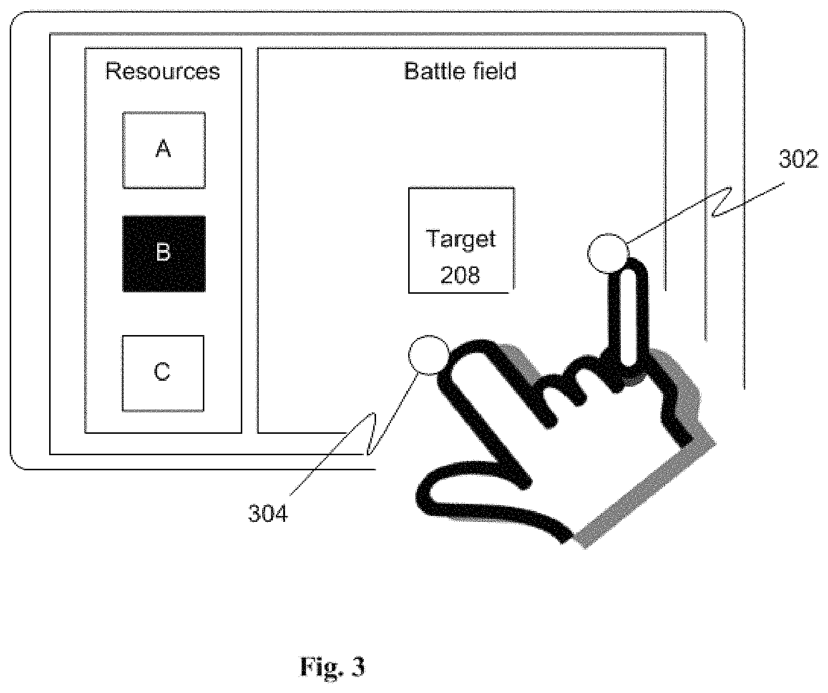 Patent US11776352 Figure 3 – Graphical user interface for a gaming system