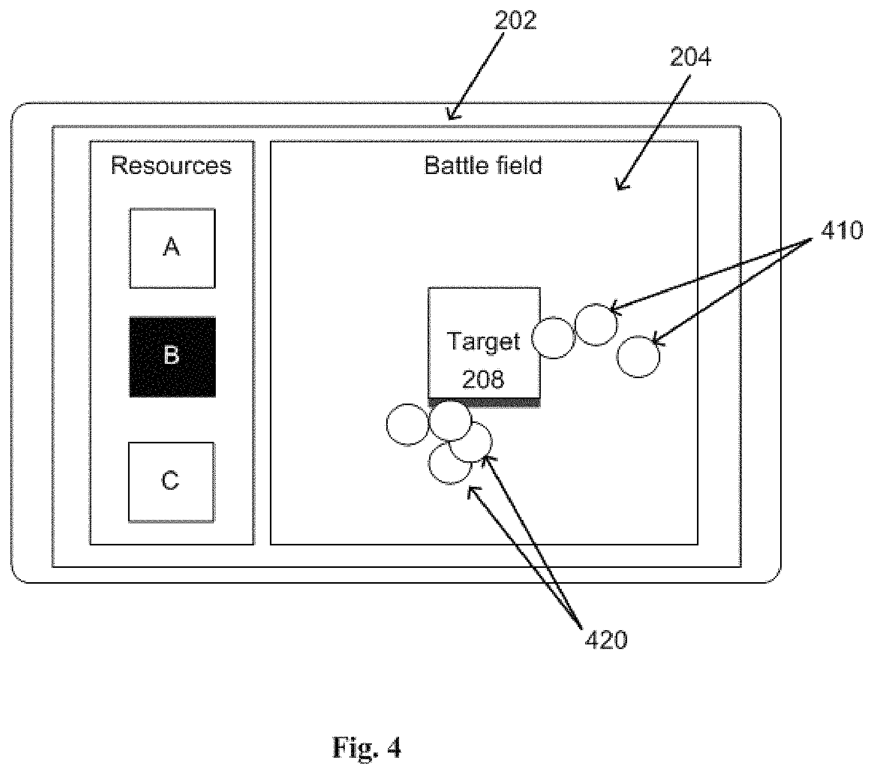 Patent US11776352 Figure 4 – Graphical user interface for a gaming system
