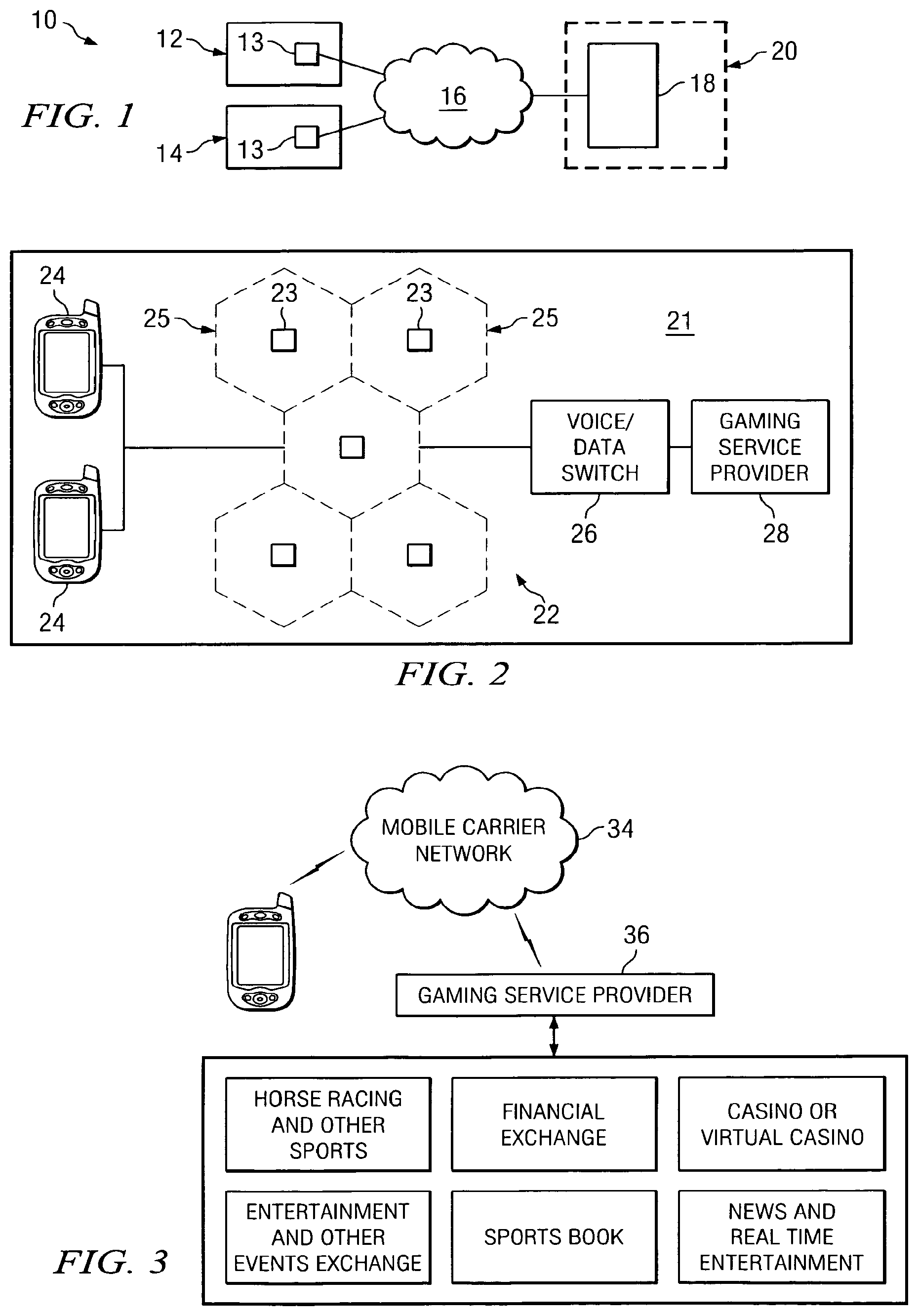 Patent US11776354 — System and method for wireless gaming system with user profiles — Figure 1
