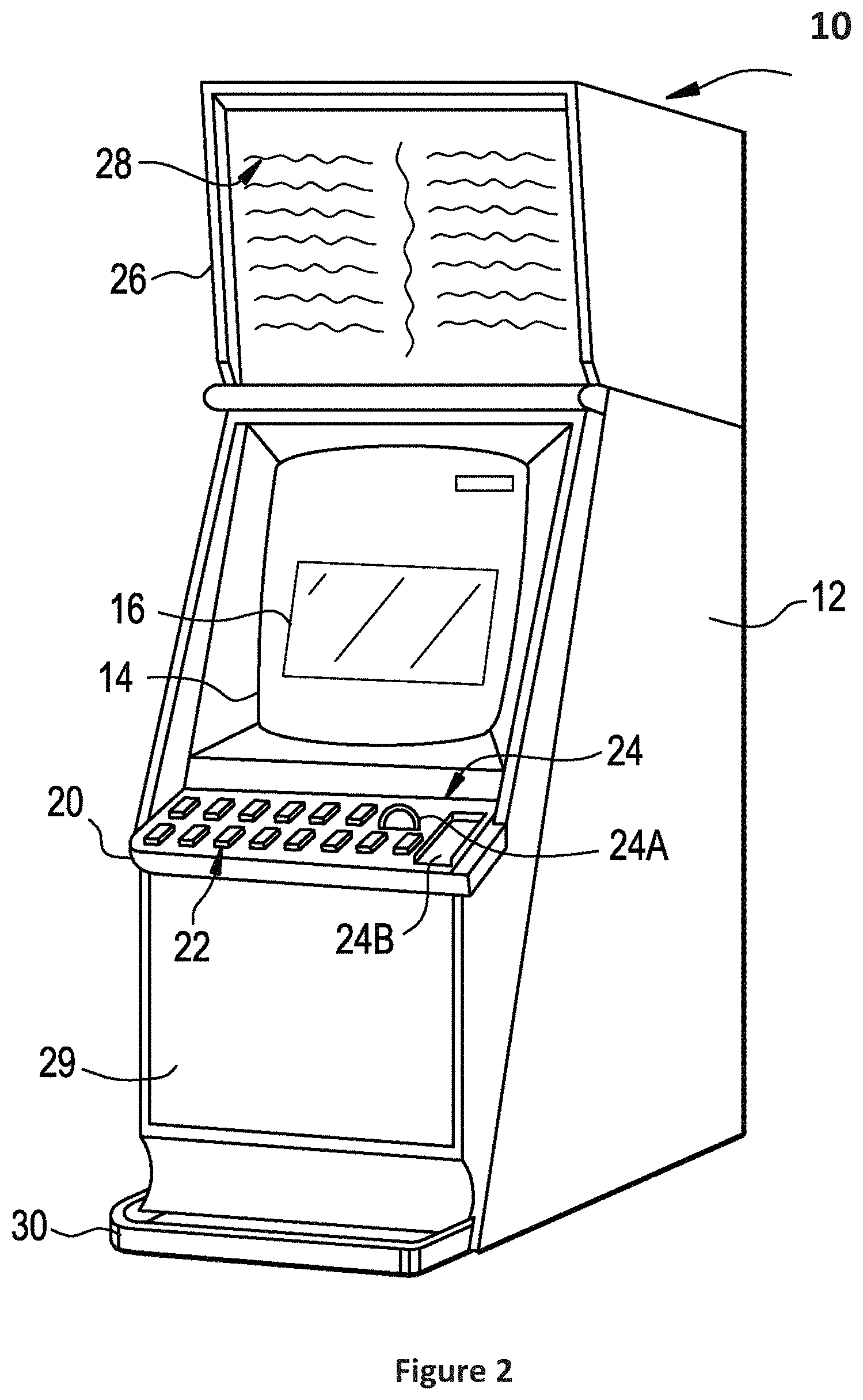 Patent US11776356 Figure 2 – Gaming machine and a method of gaming thereon
