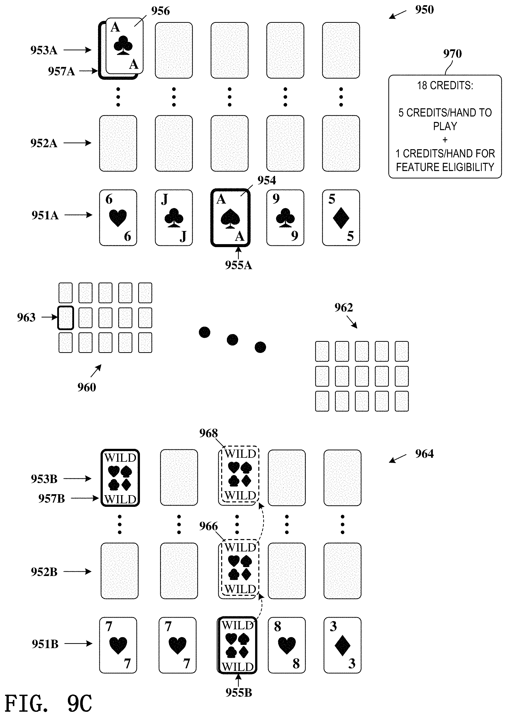 Patent US11776359 Figure 11 – Gaming devices and methods for enhancing future gaming events