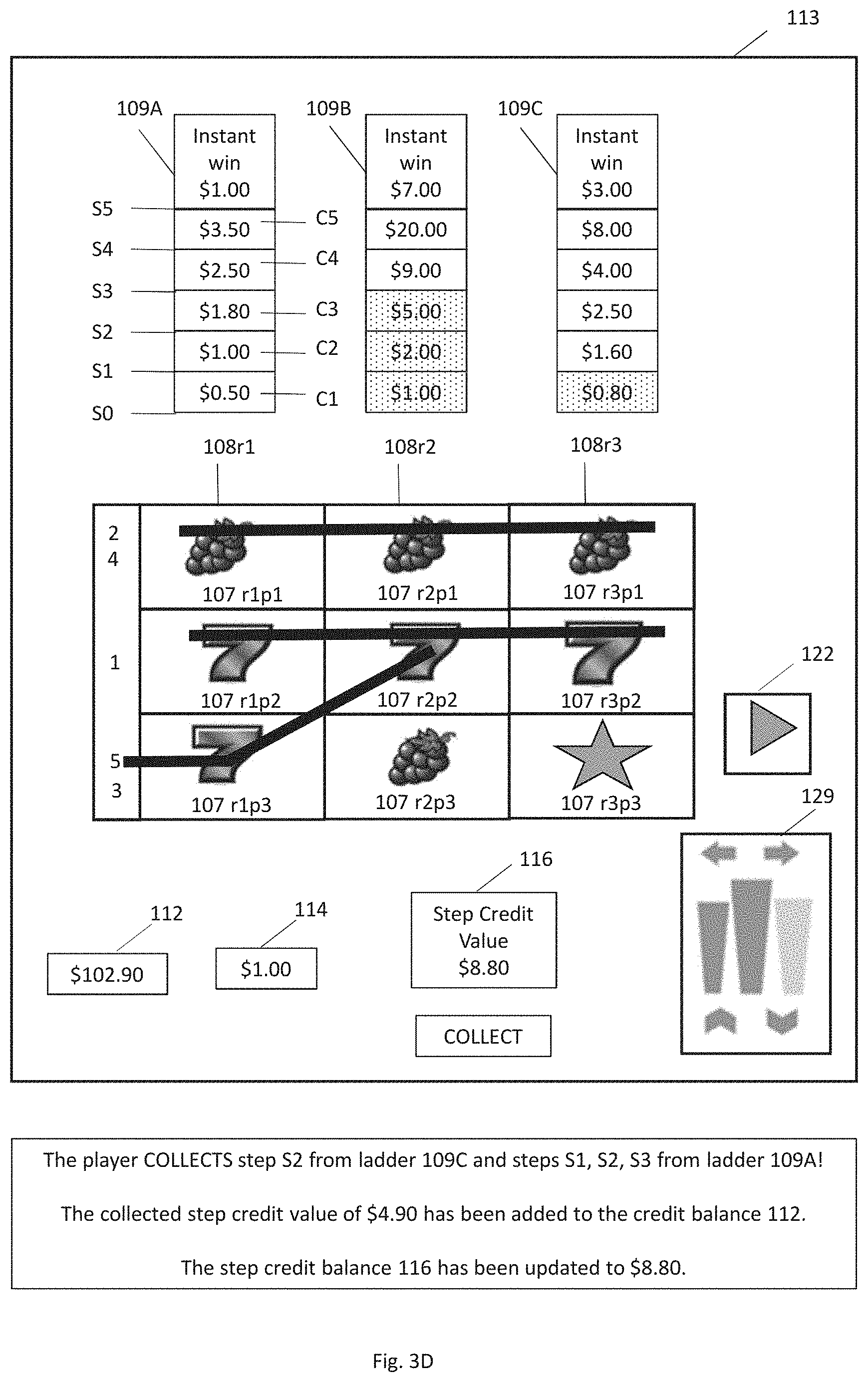 Patent US11776360 Figure 10 – Gaming devices and methods for operating a gaming device