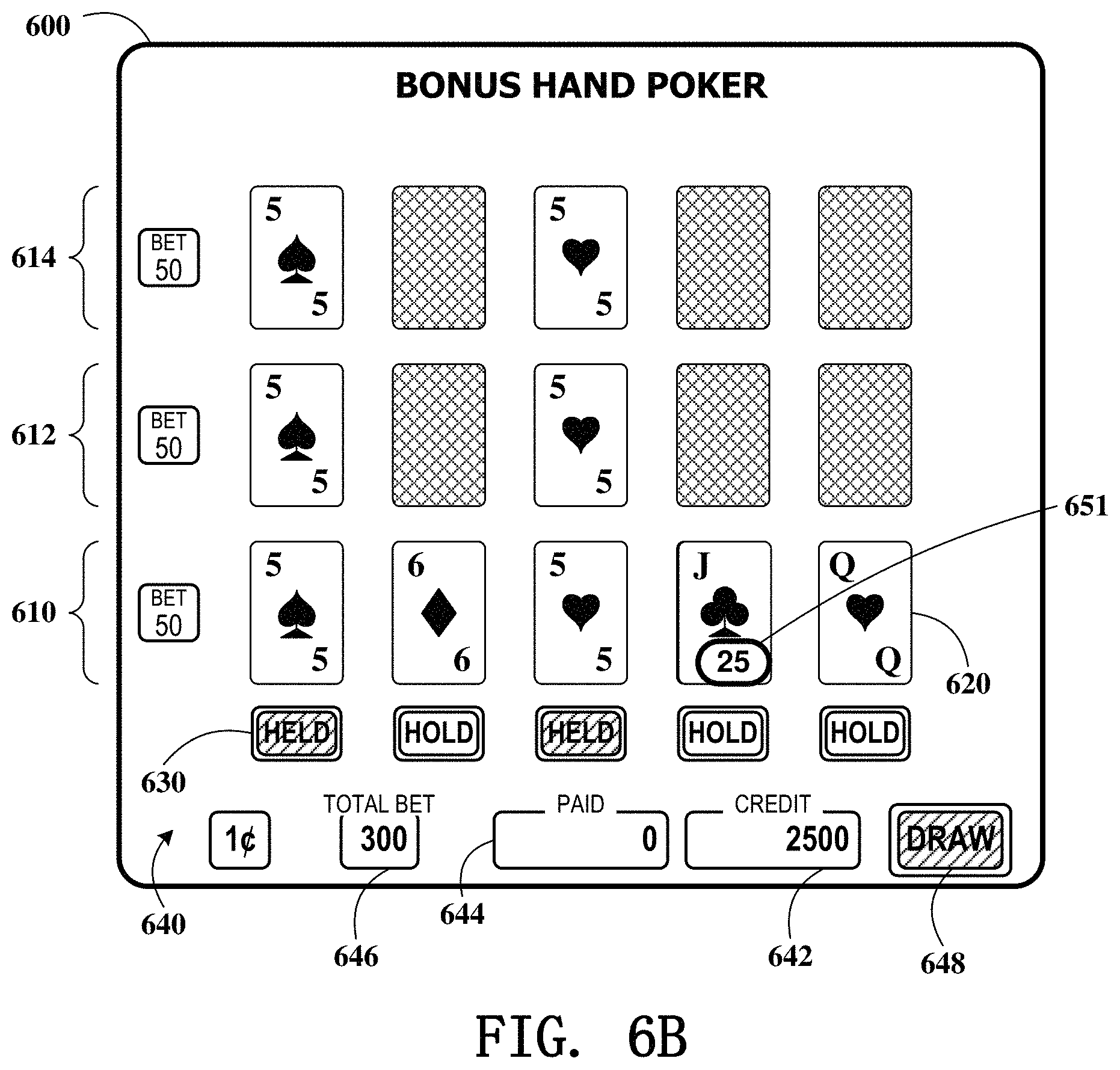 Patent US11776364 Figure 13 – Gaming device having poker lock and improve feature